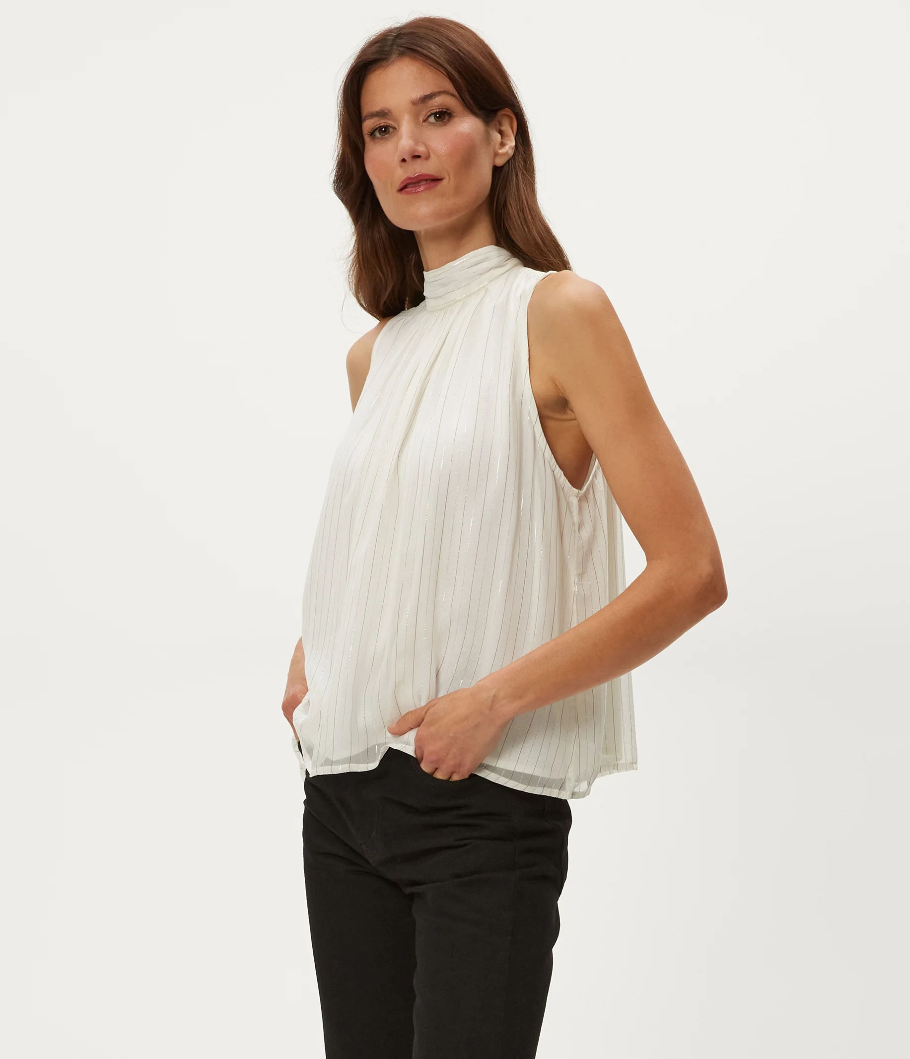 Alicia Tie Neck Top - Image 2