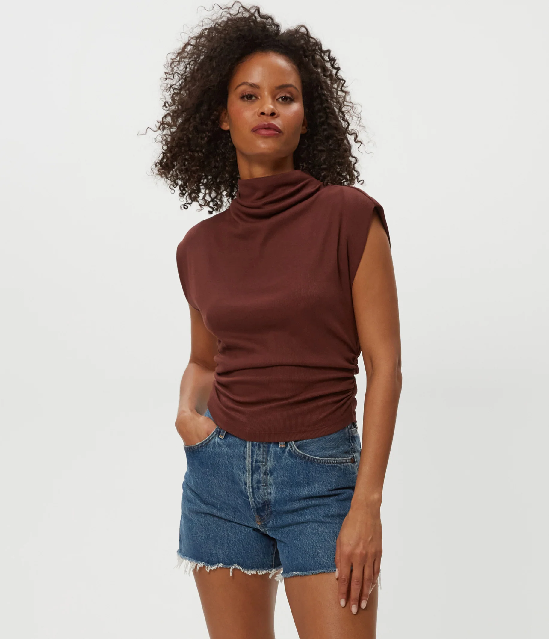 Amara Power Shoulder Tee - Image 5