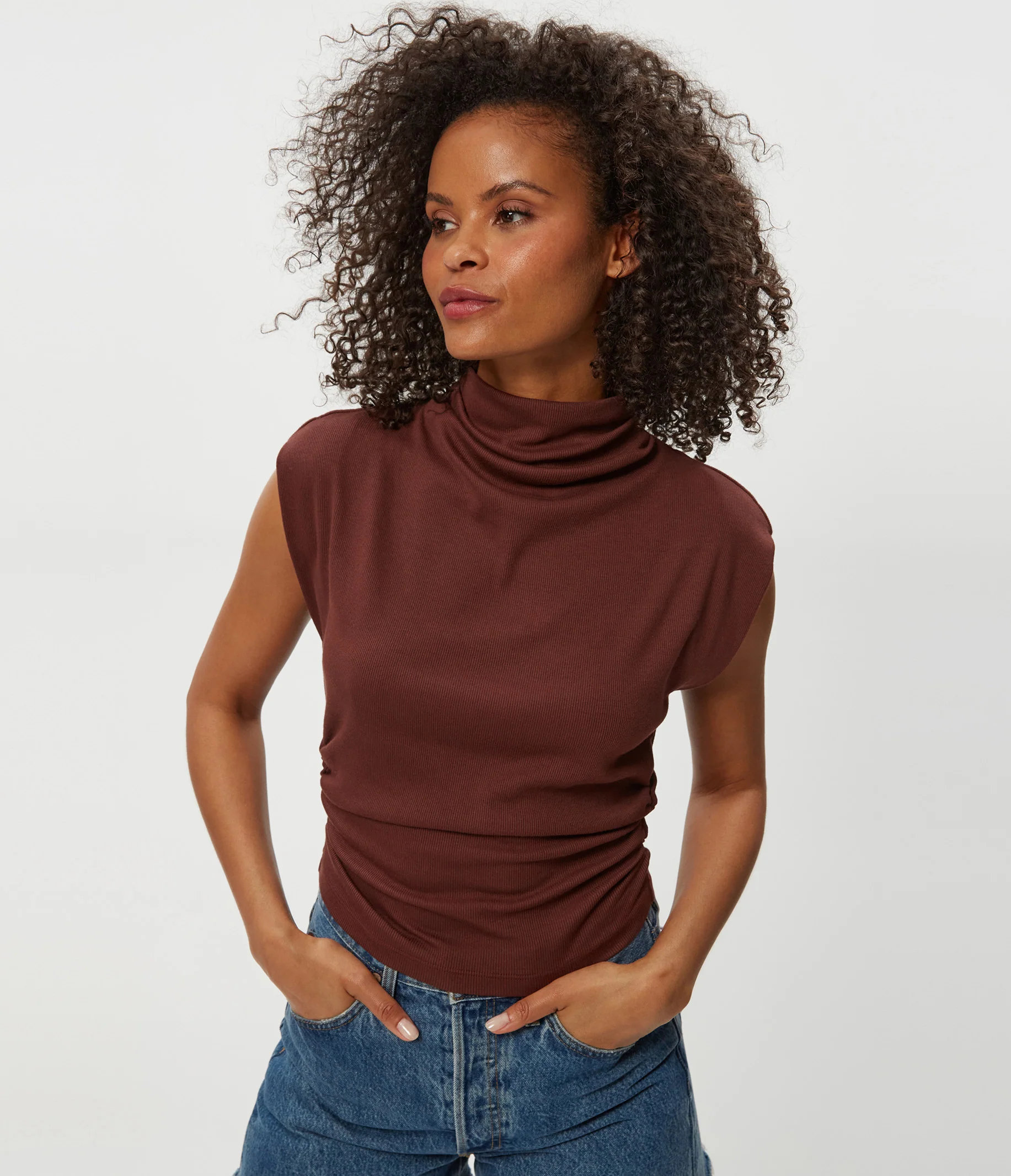 Amara Power Shoulder Tee - Image 7