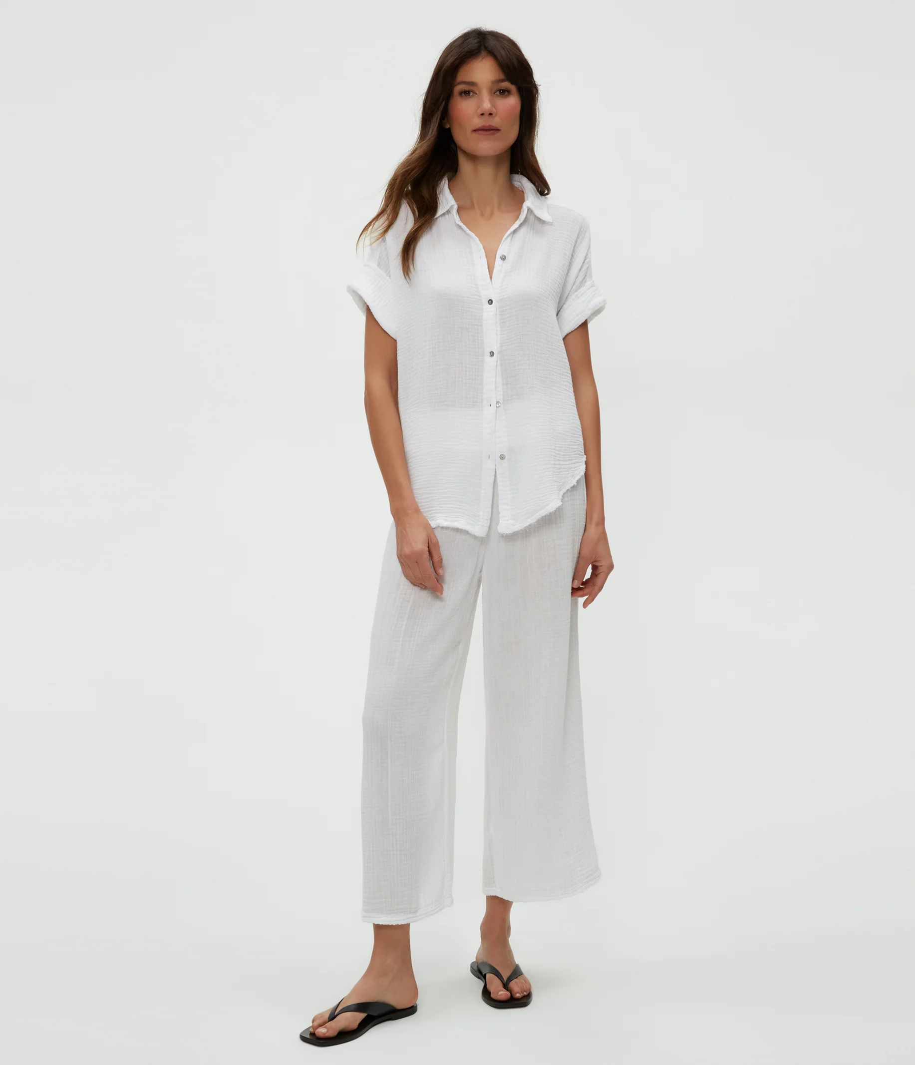 Bailey Gauze Button Down Shirt - Image 10