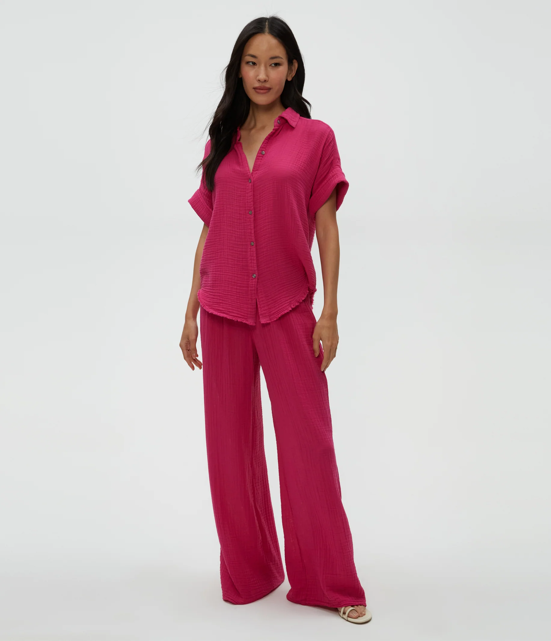 Bailey Gauze Button Down Shirt - Image 25