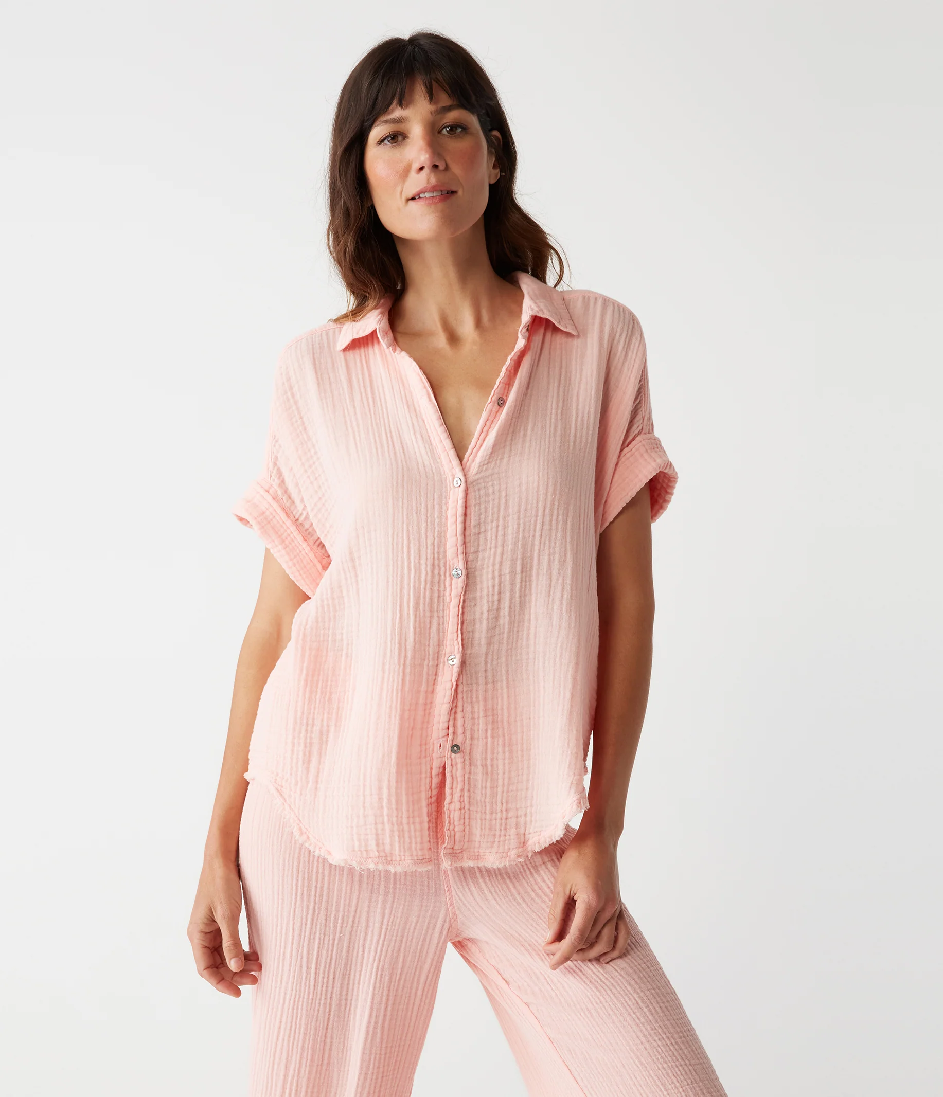 Bailey Gauze Button Down Shirt - Image 36