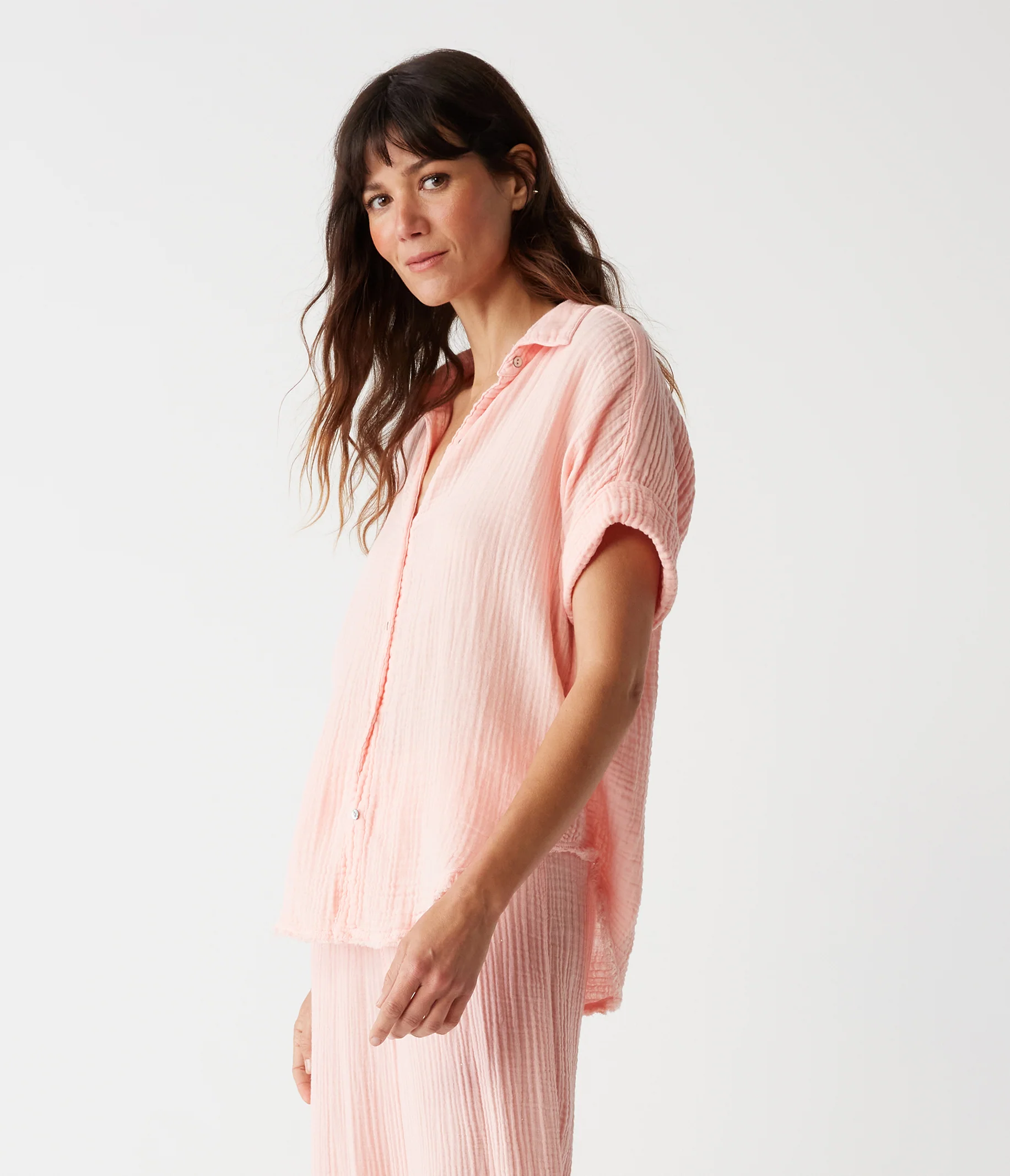 Bailey Gauze Button Down Shirt - Image 38