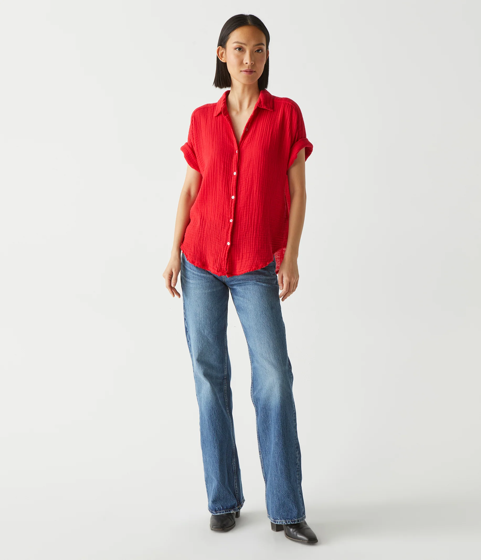 Bailey Gauze Button Down Shirt - Image 53