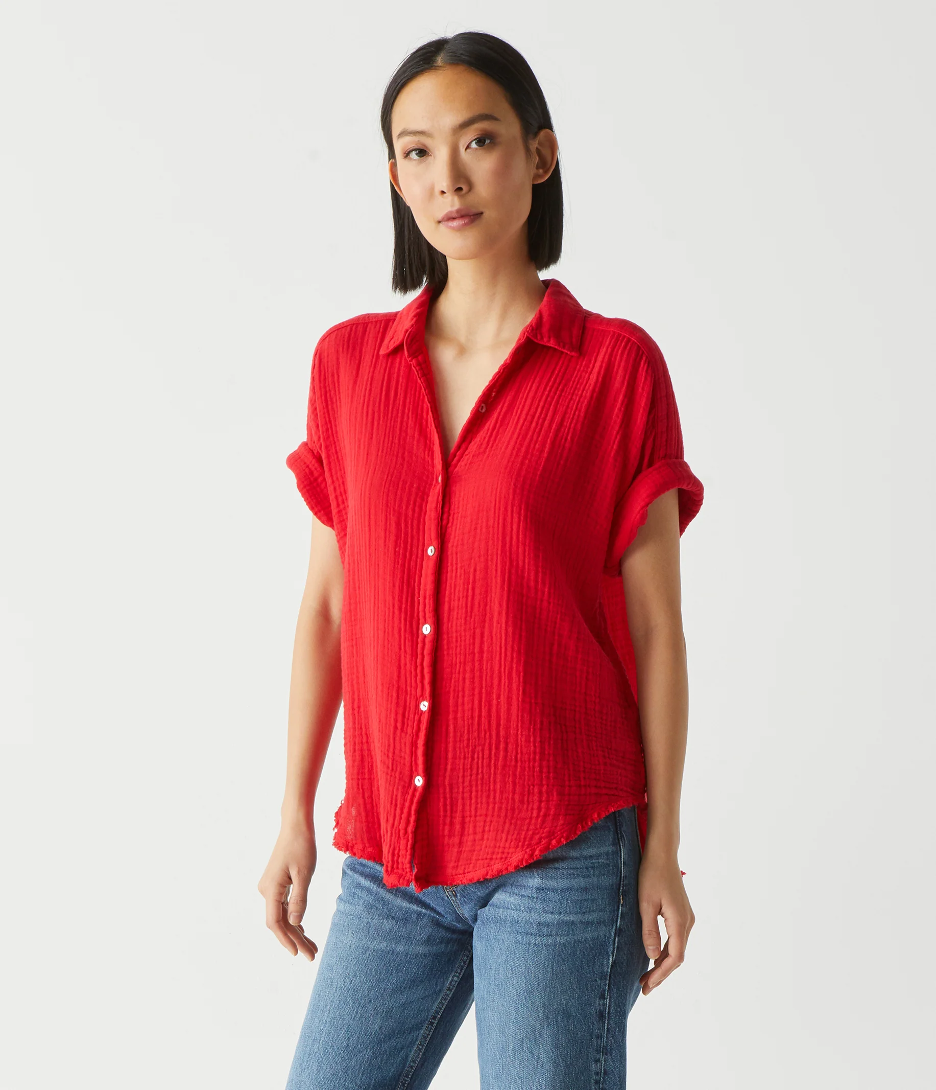 Bailey Gauze Button Down Shirt - Image 54