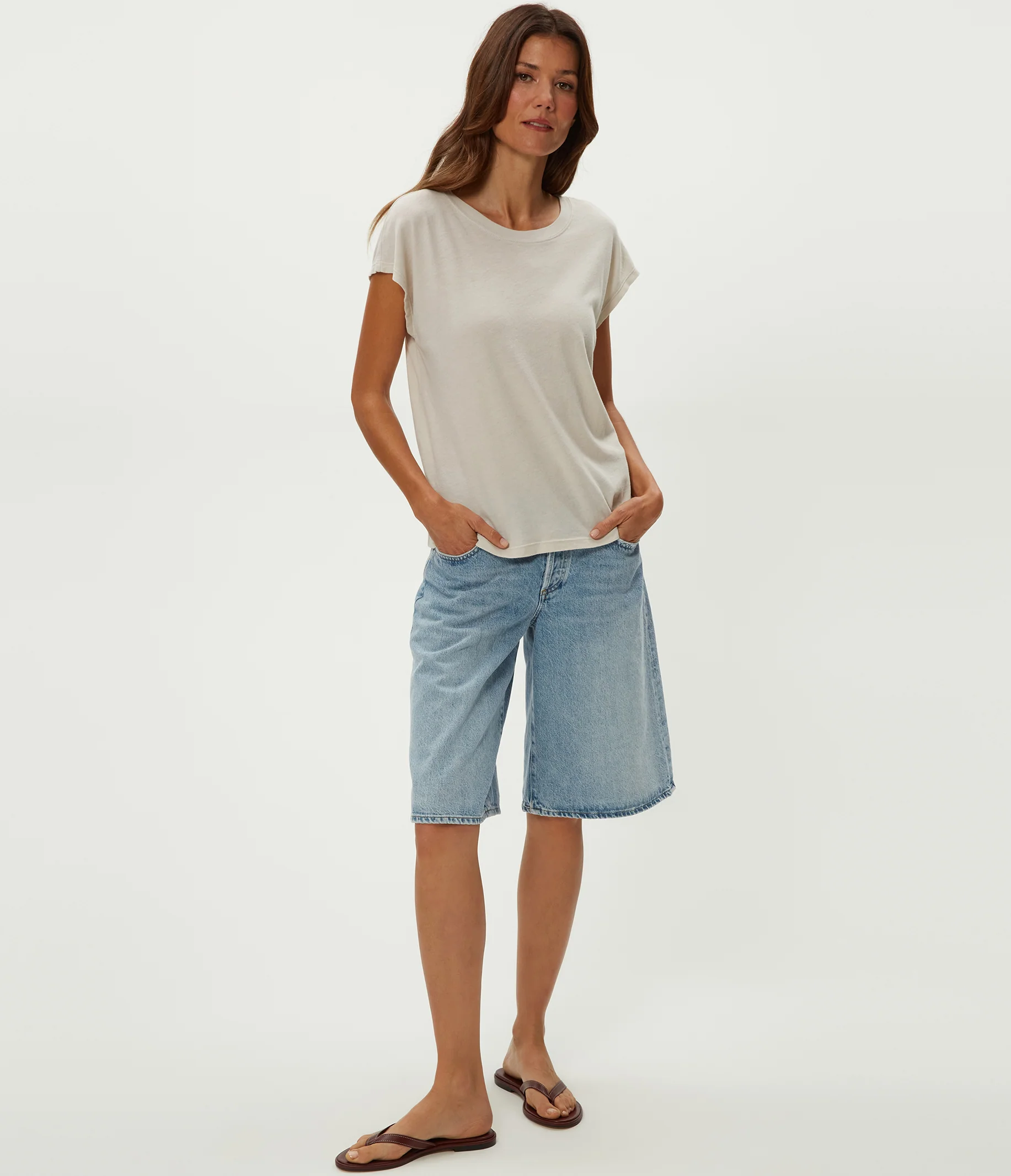 Bryanna Extended Shoulder Tee - Image 2