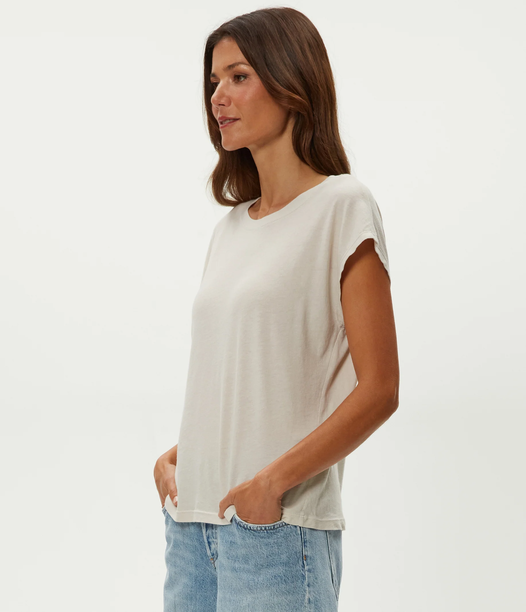 Bryanna Extended Shoulder Tee - Image 3