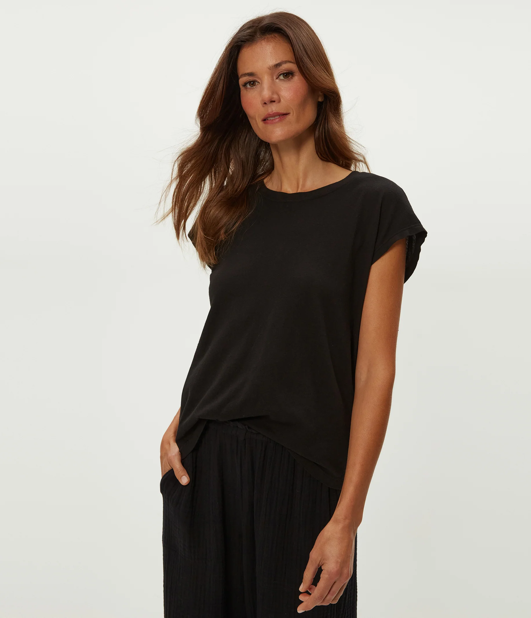 Bryanna Extended Shoulder Tee - Image 7