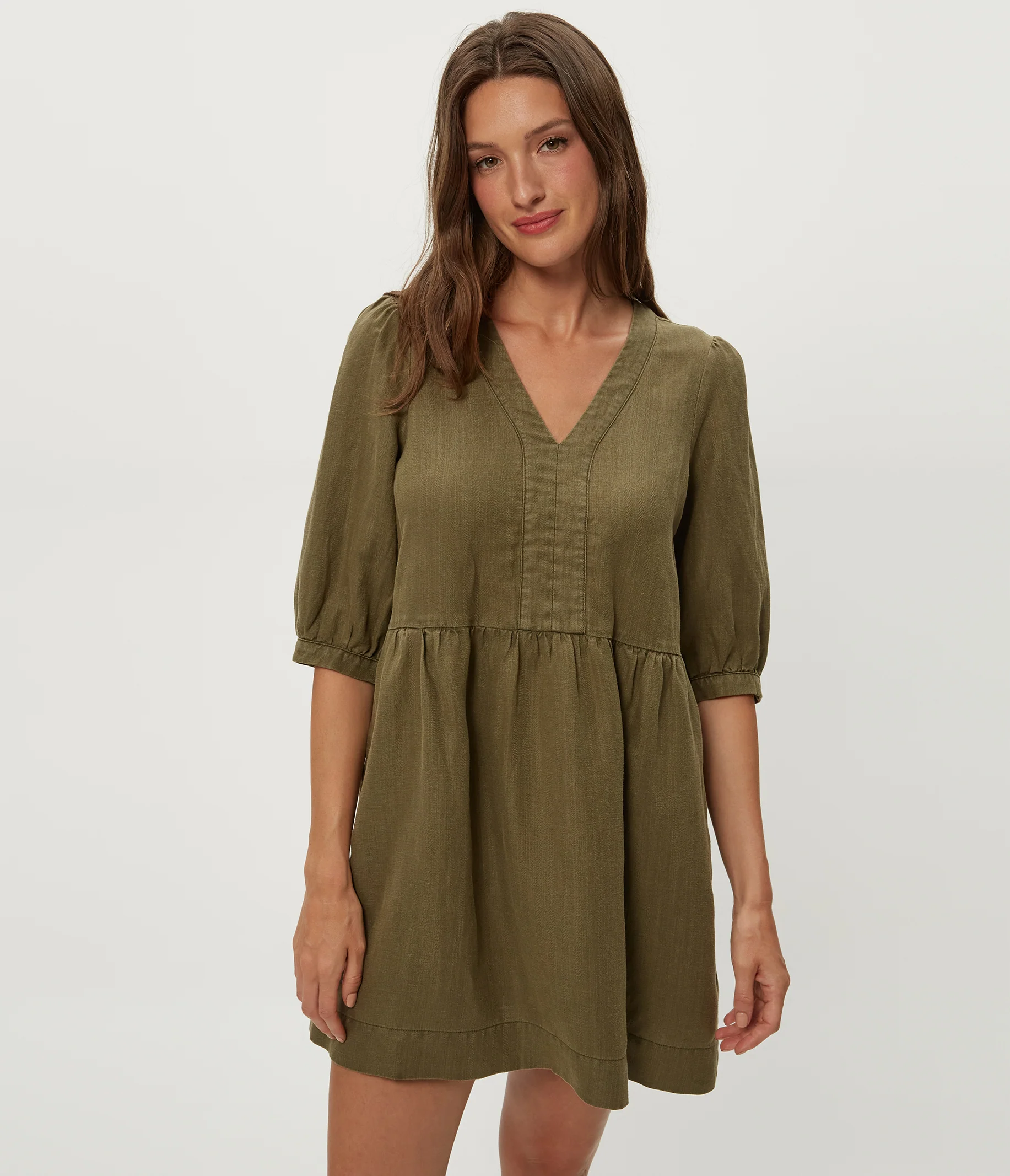 Brielle Linen Mini Dress - Image 6
