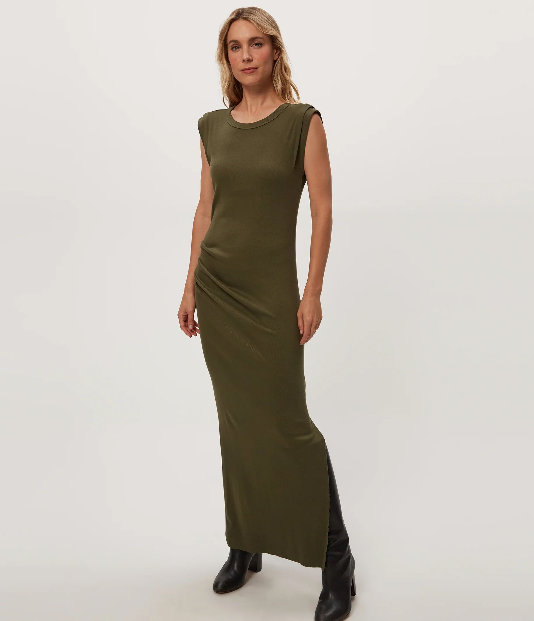Calliope Power Shoulder Maxi Dress - Image 58