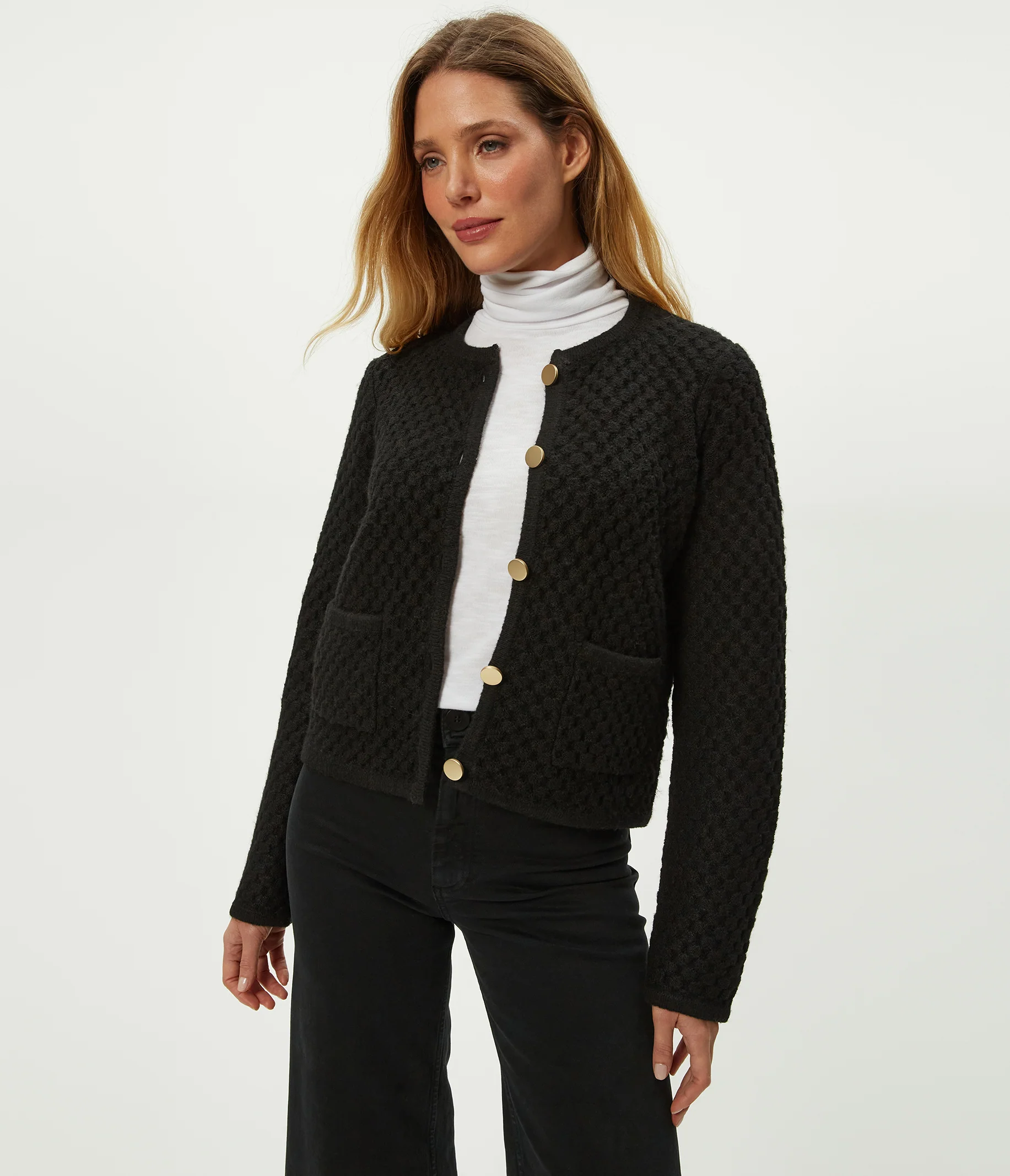 Cera Honeycomb Stitch Cardigan