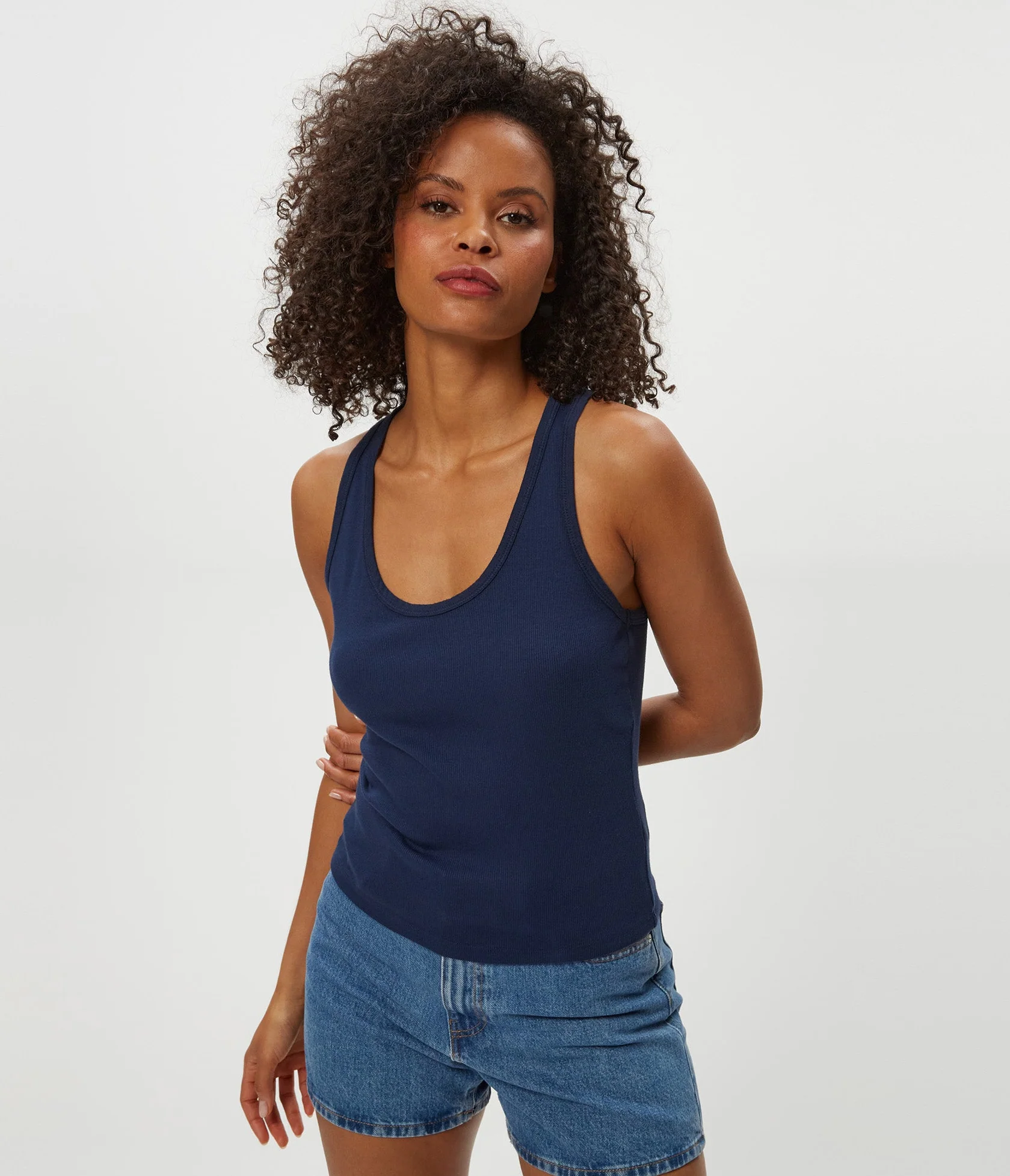 Cher Ribbed Scoop Neck Tank - Image 23