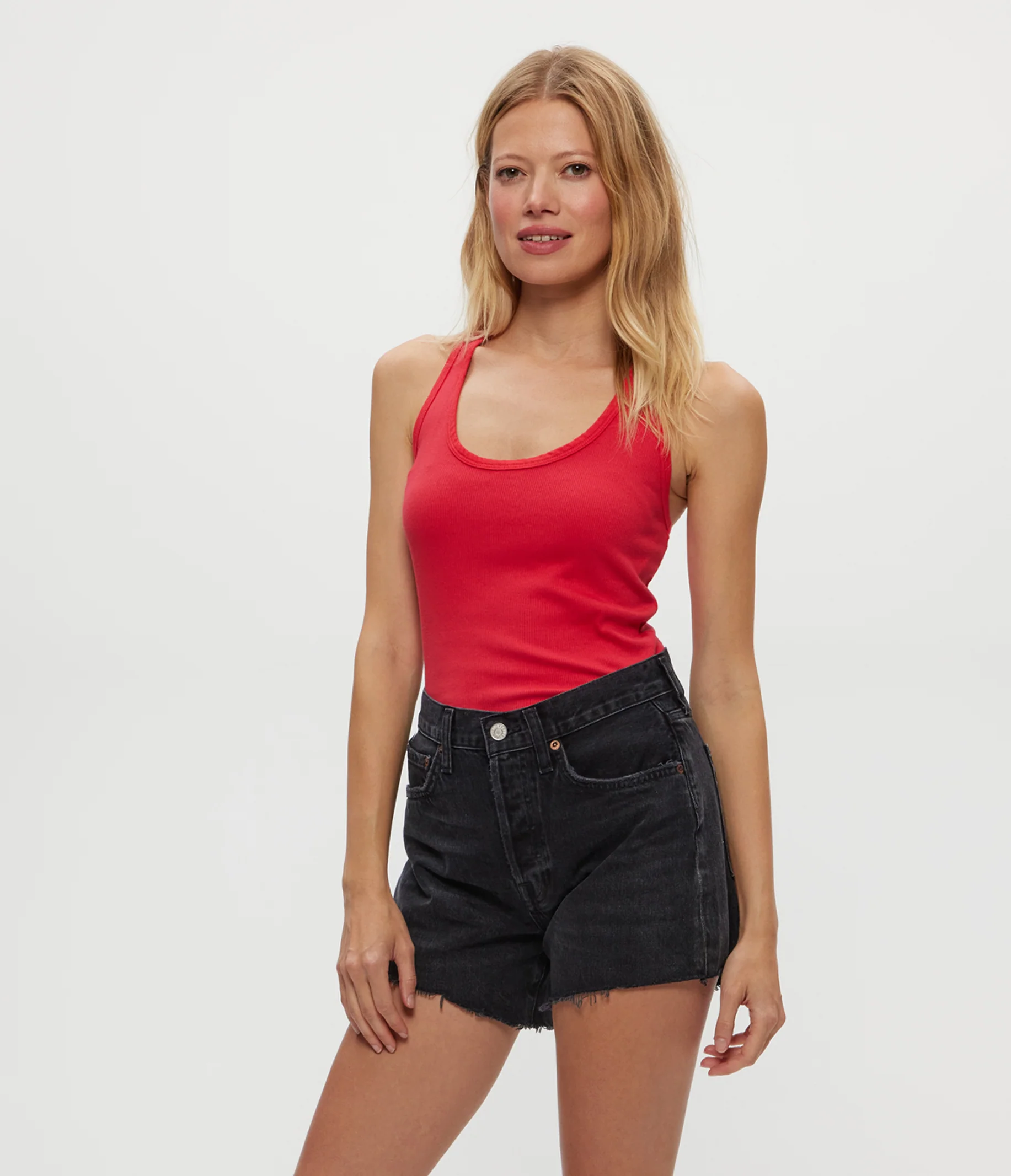 Cher Ribbed Scoop Neck Tank - Image 6