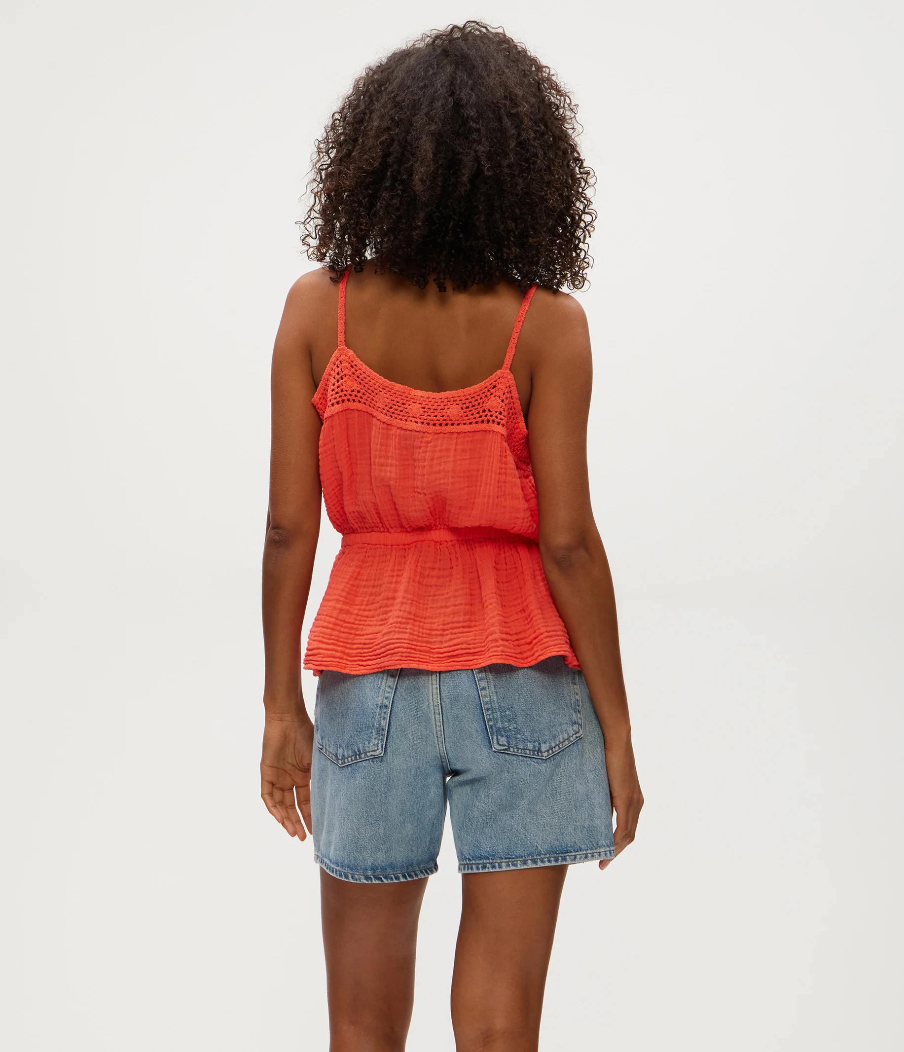 Dahlia Crochet Trim Waist Tie Tank - Image 4