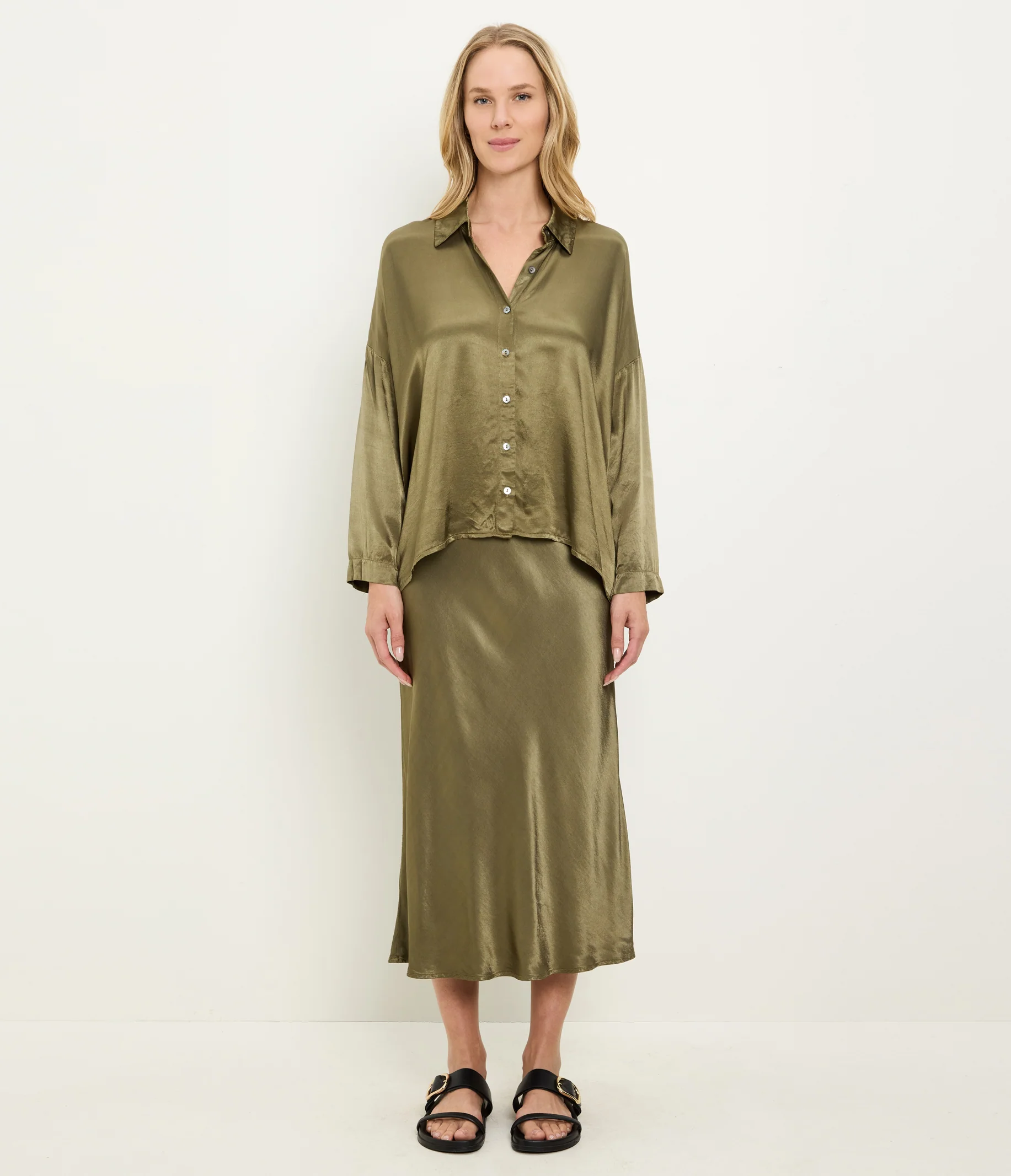 Devin Satin Button Down - Image 3