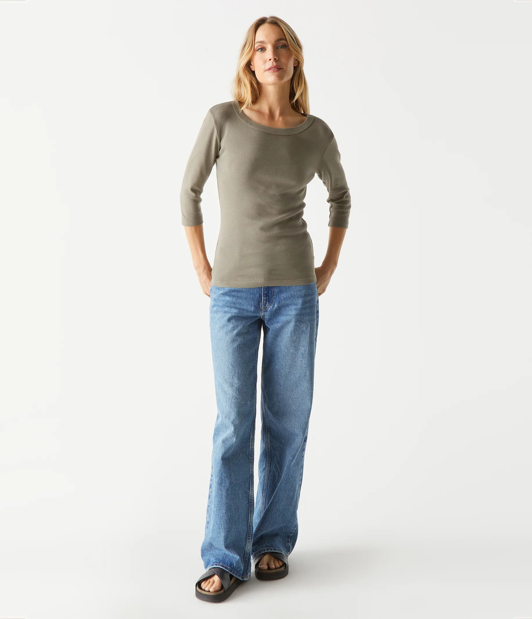 Dot 3/4 Sleeve Tee - Image 109