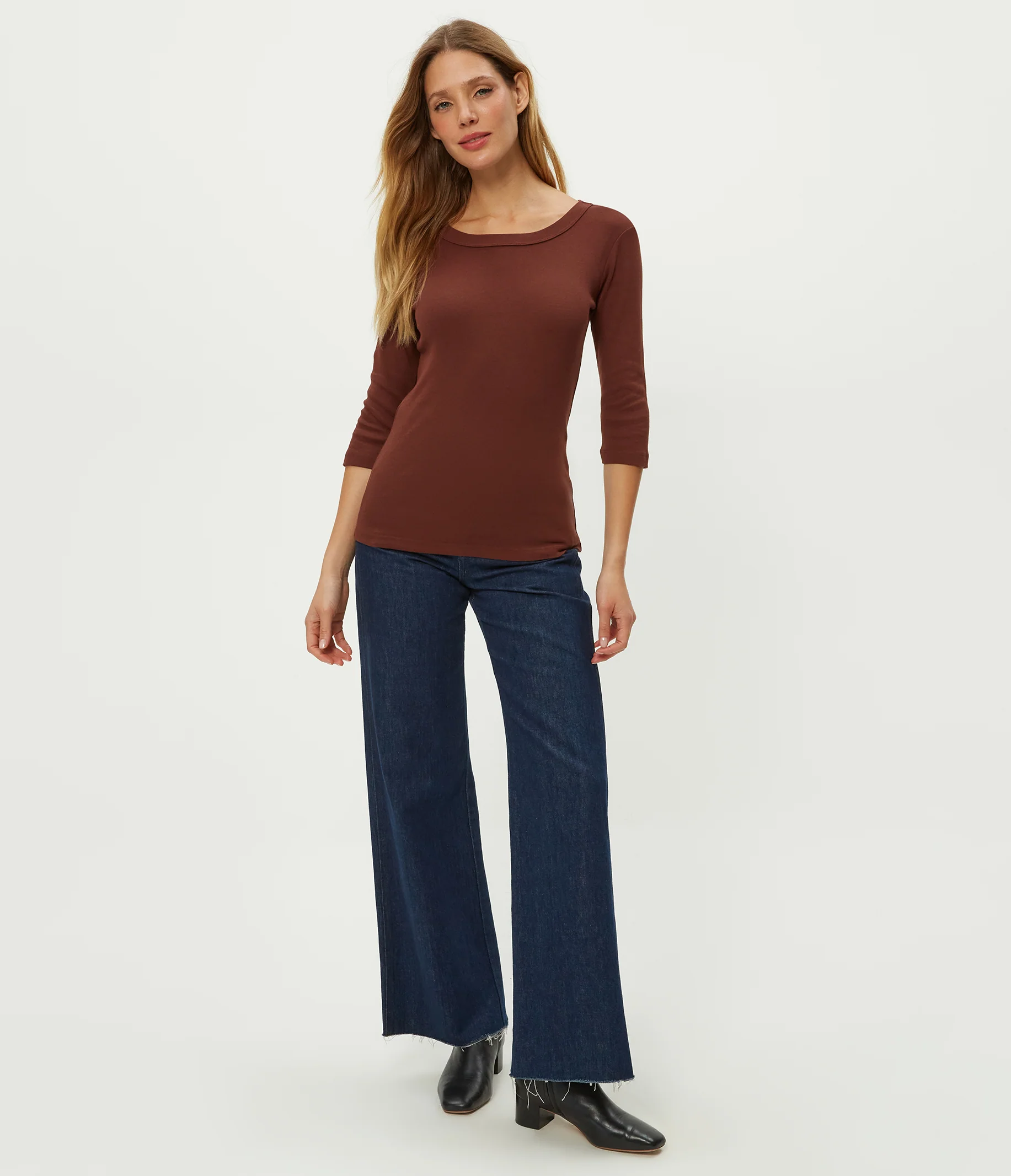 Dot 3/4 Sleeve Tee - Image 35