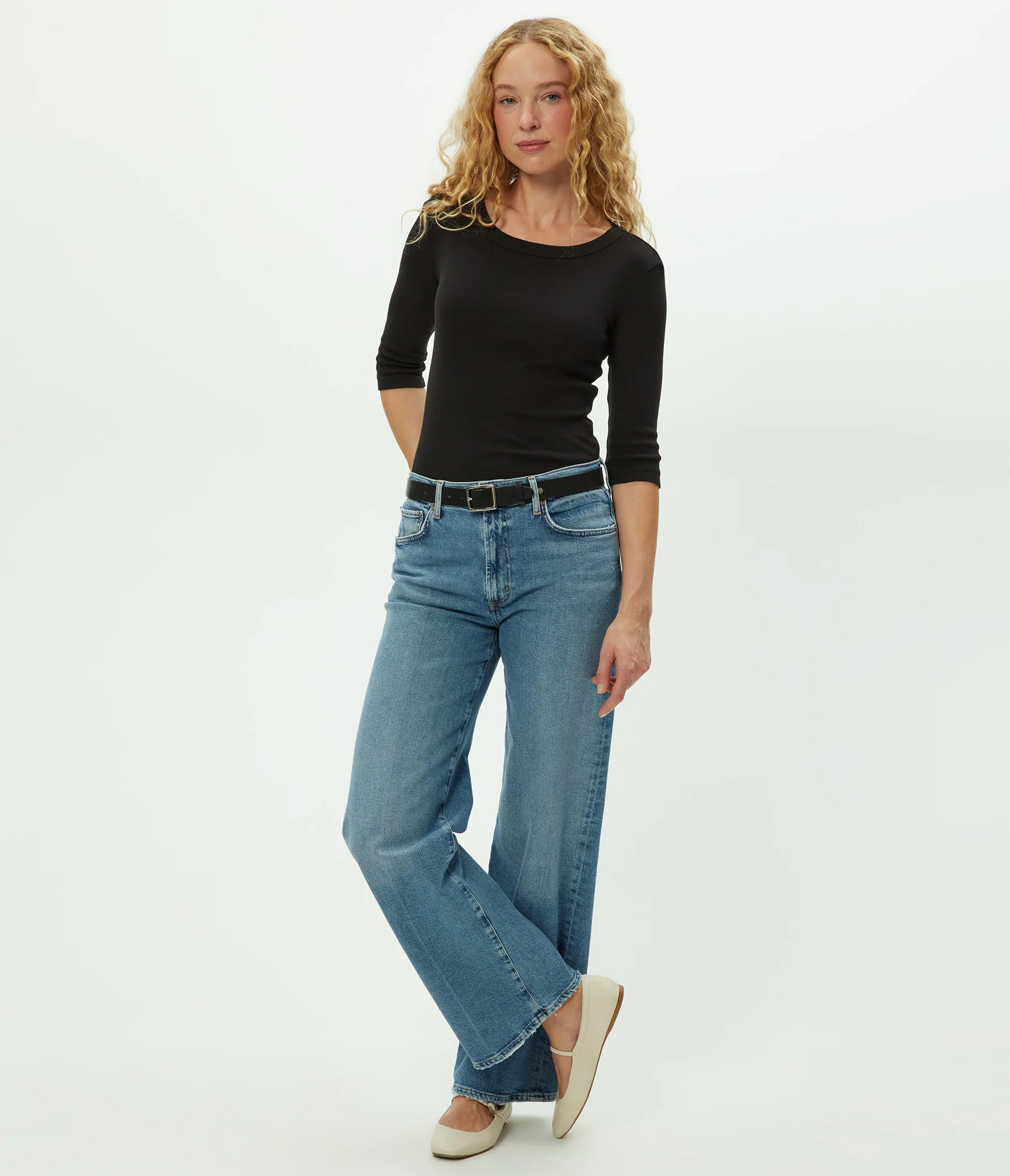 Dot 3/4 Sleeve Tee - Image 95