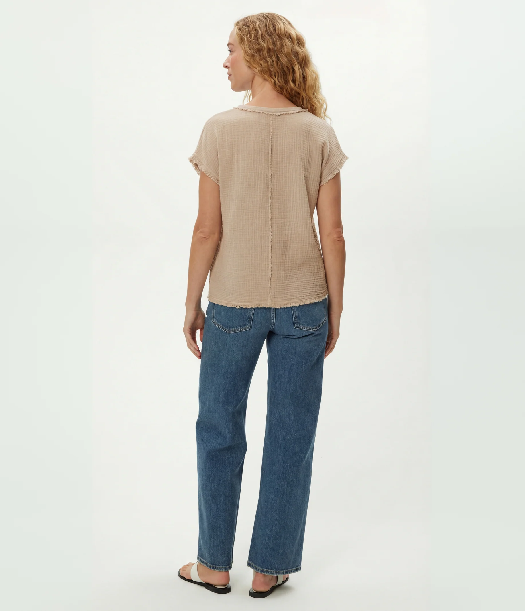 Draya Gauze V-Neck Top - Image 129