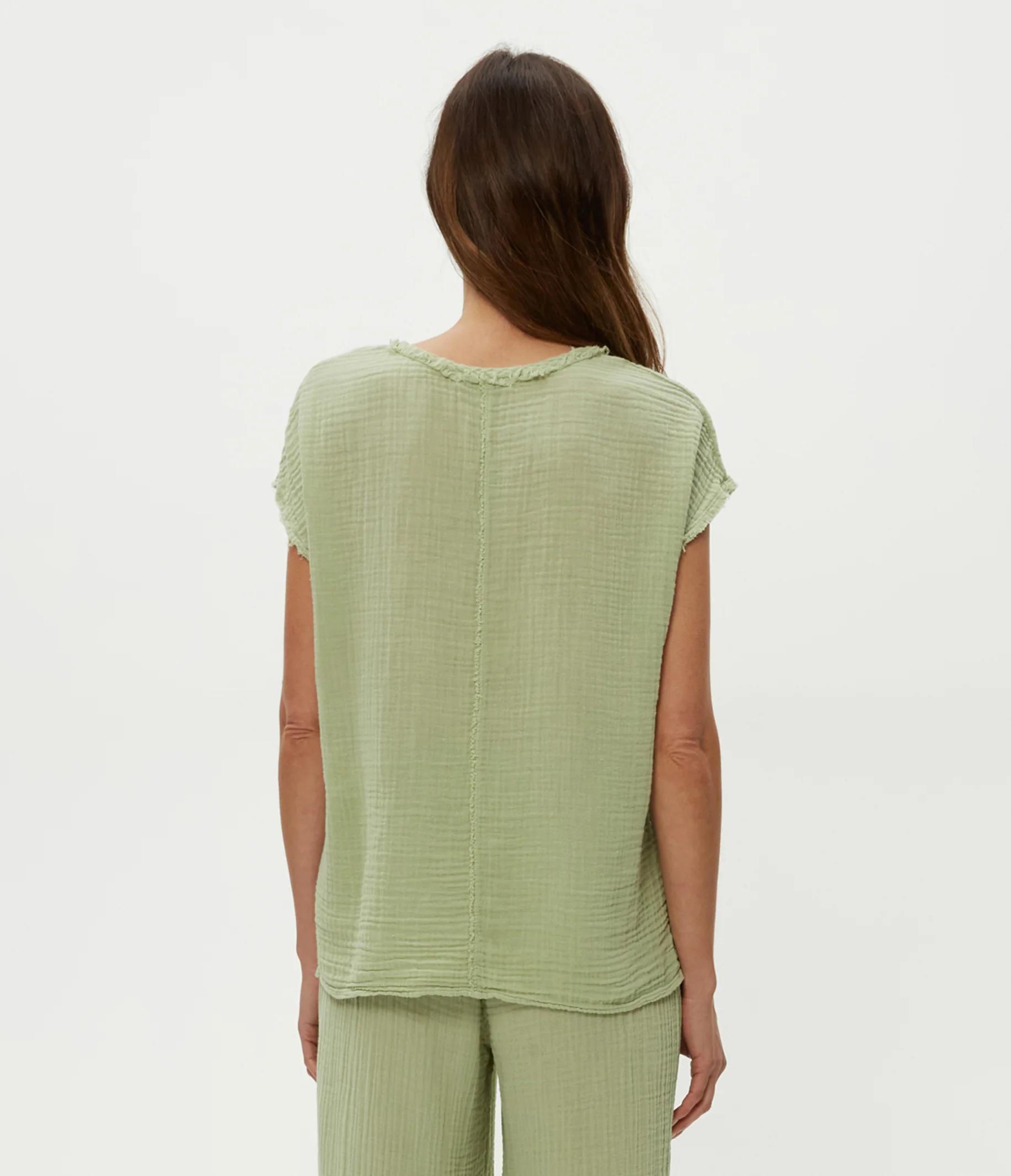Draya Gauze V-Neck Top - Image 19