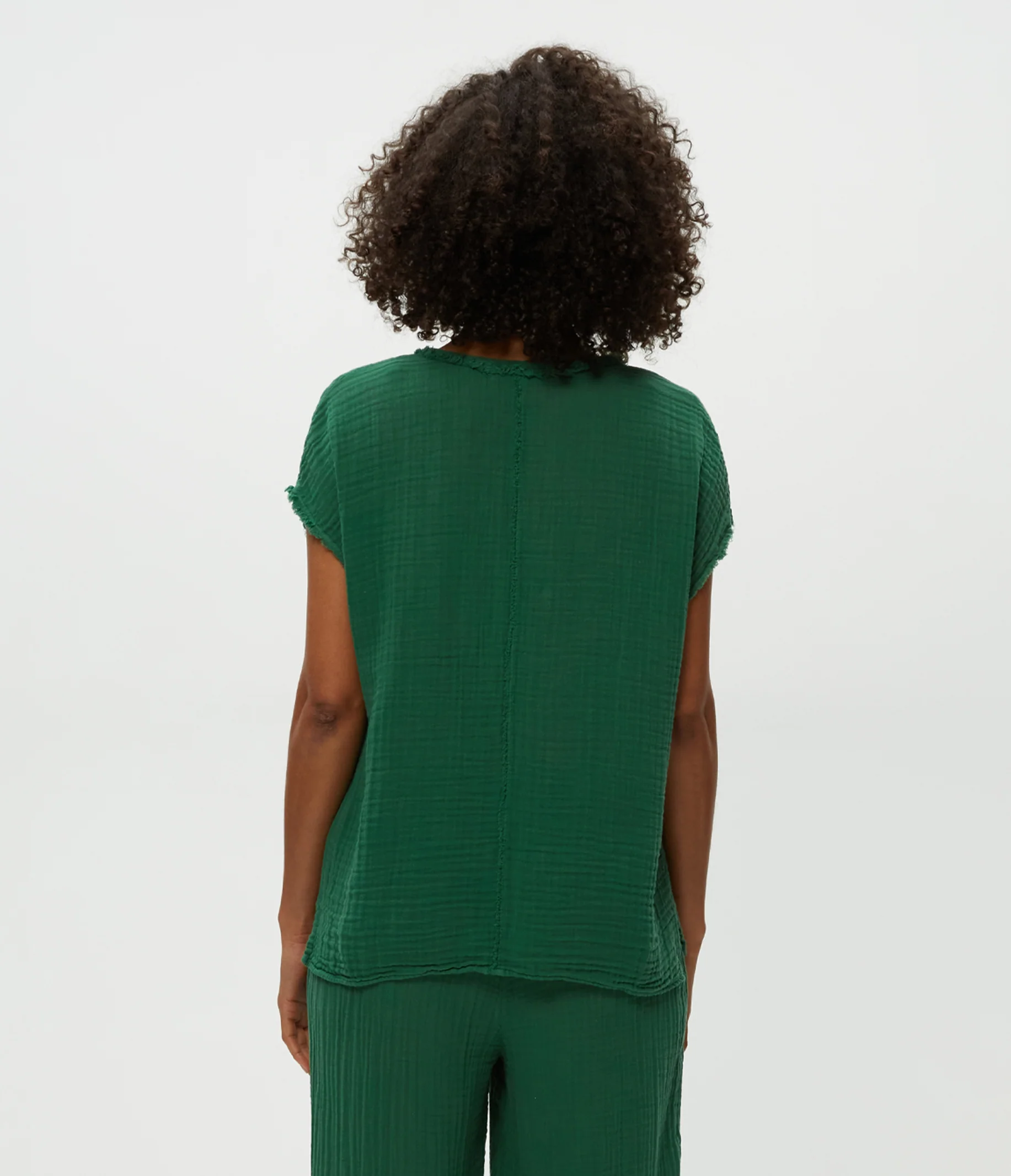 Draya Gauze V-Neck Top - Image 23