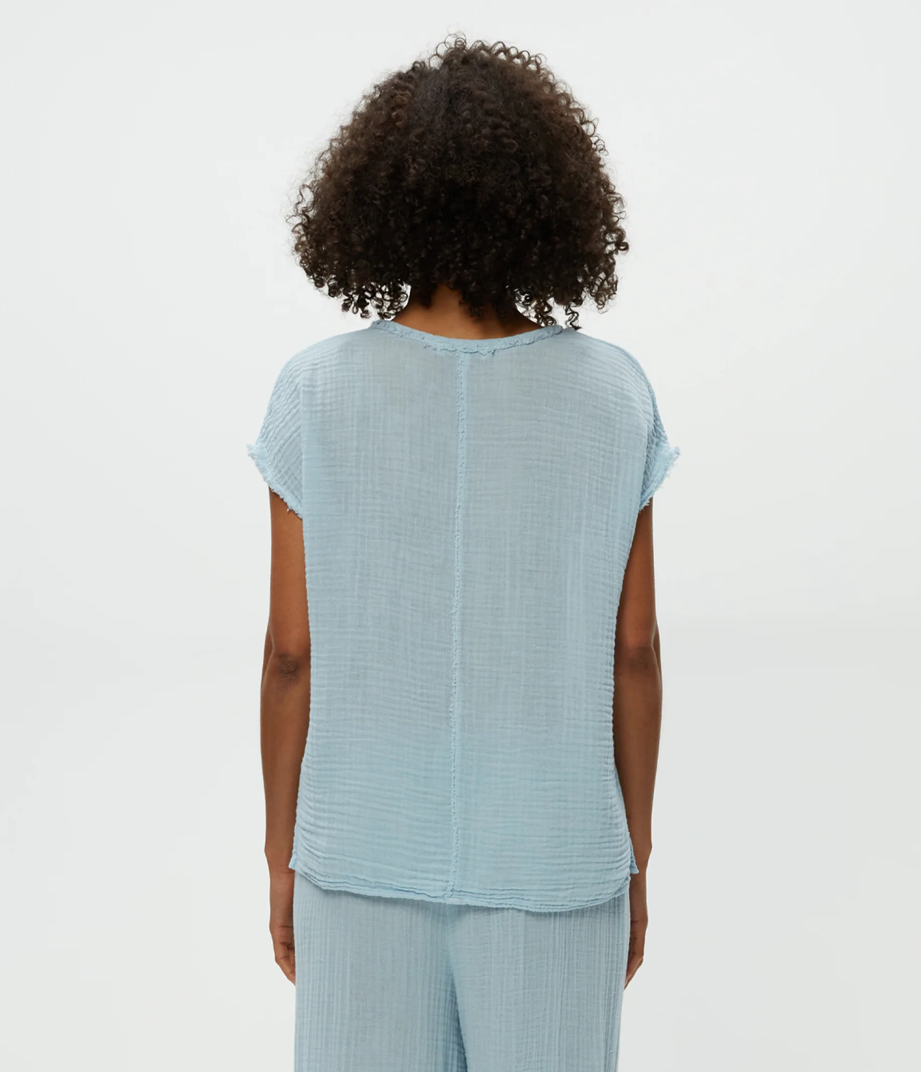 Draya Gauze V-Neck Top - Image 27