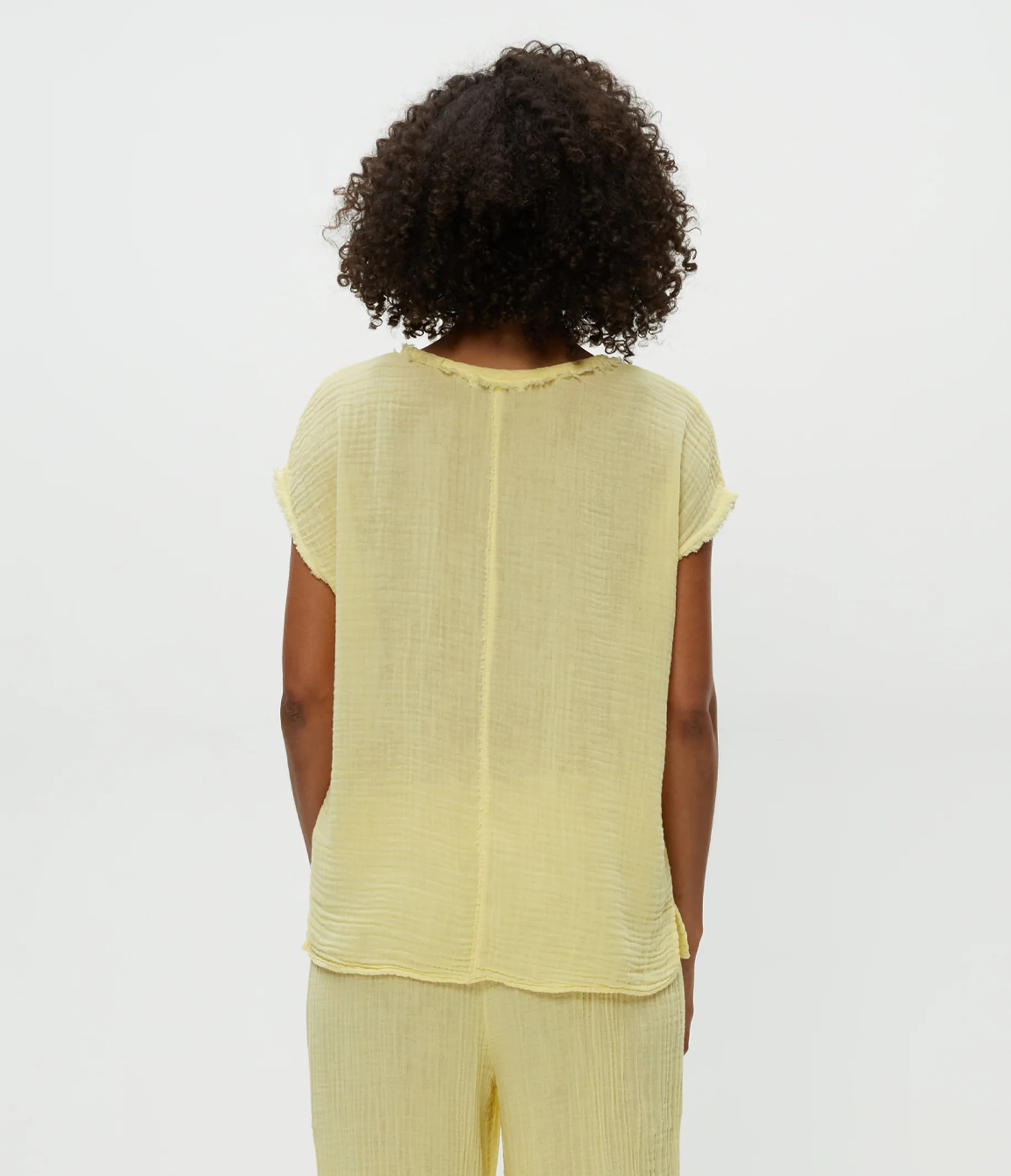 Draya Gauze V-Neck Top - Image 31