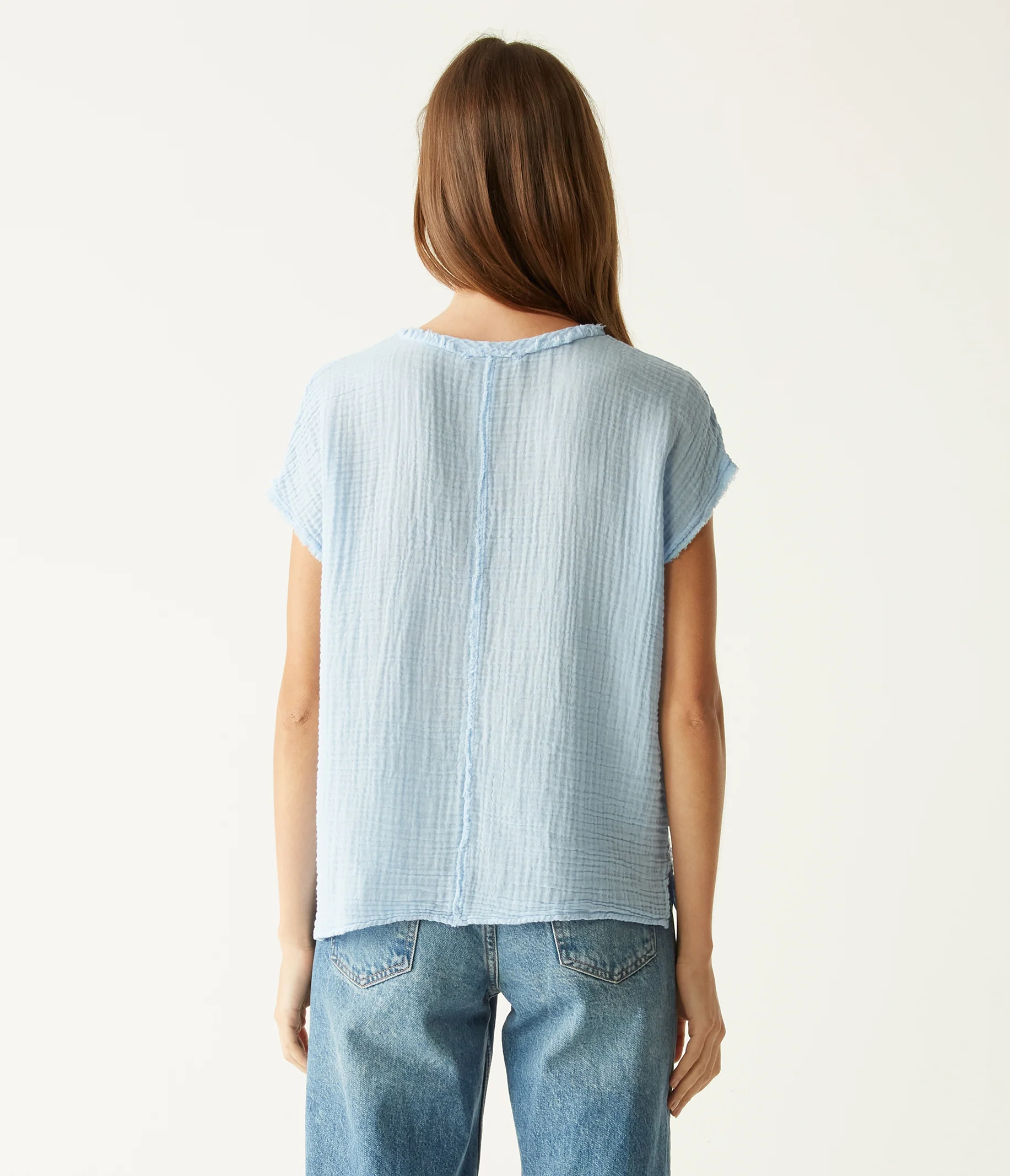 Draya Gauze V-Neck Top - Image 82
