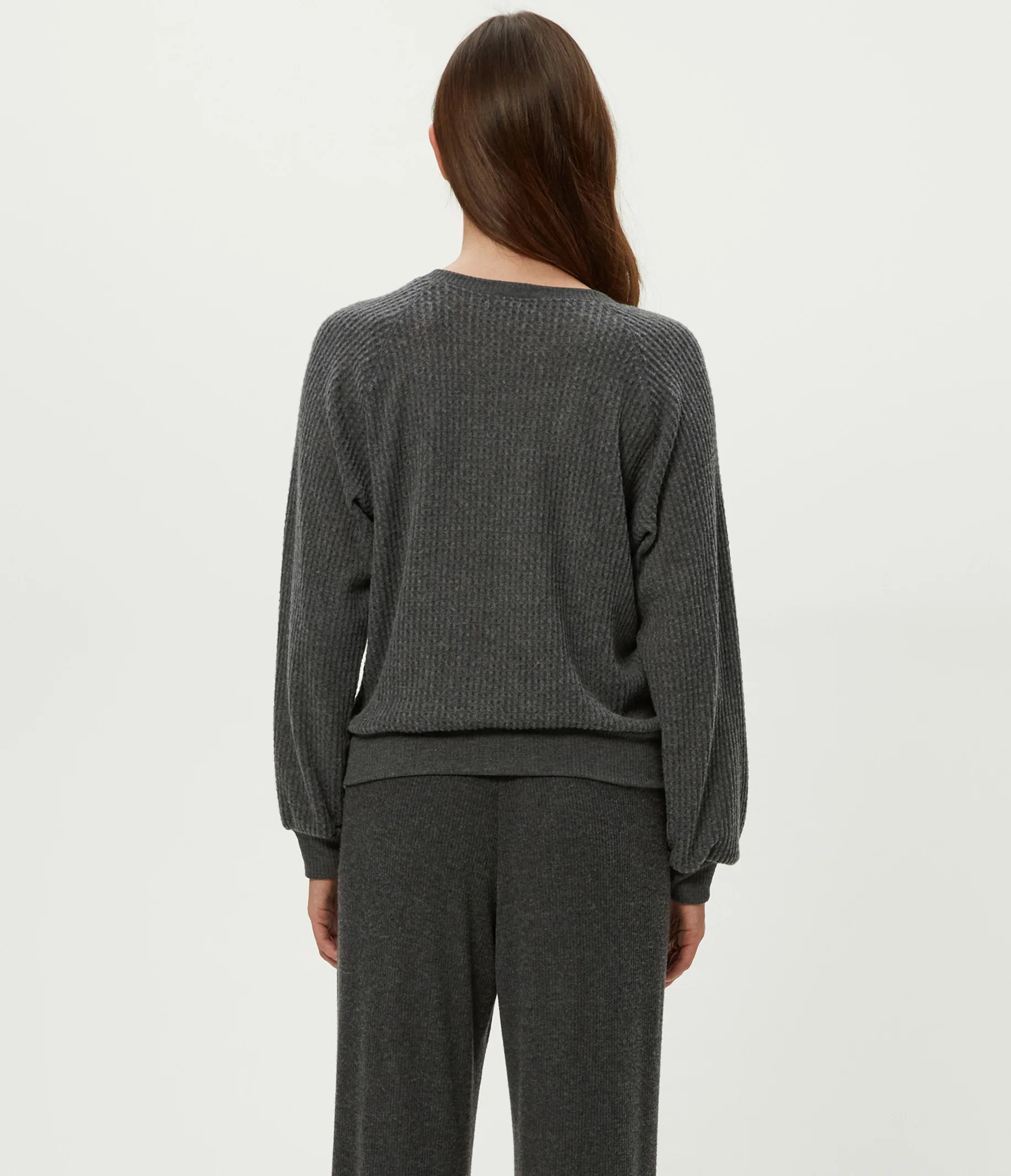 Eira Henley Brushed Waffle Top - Image 16
