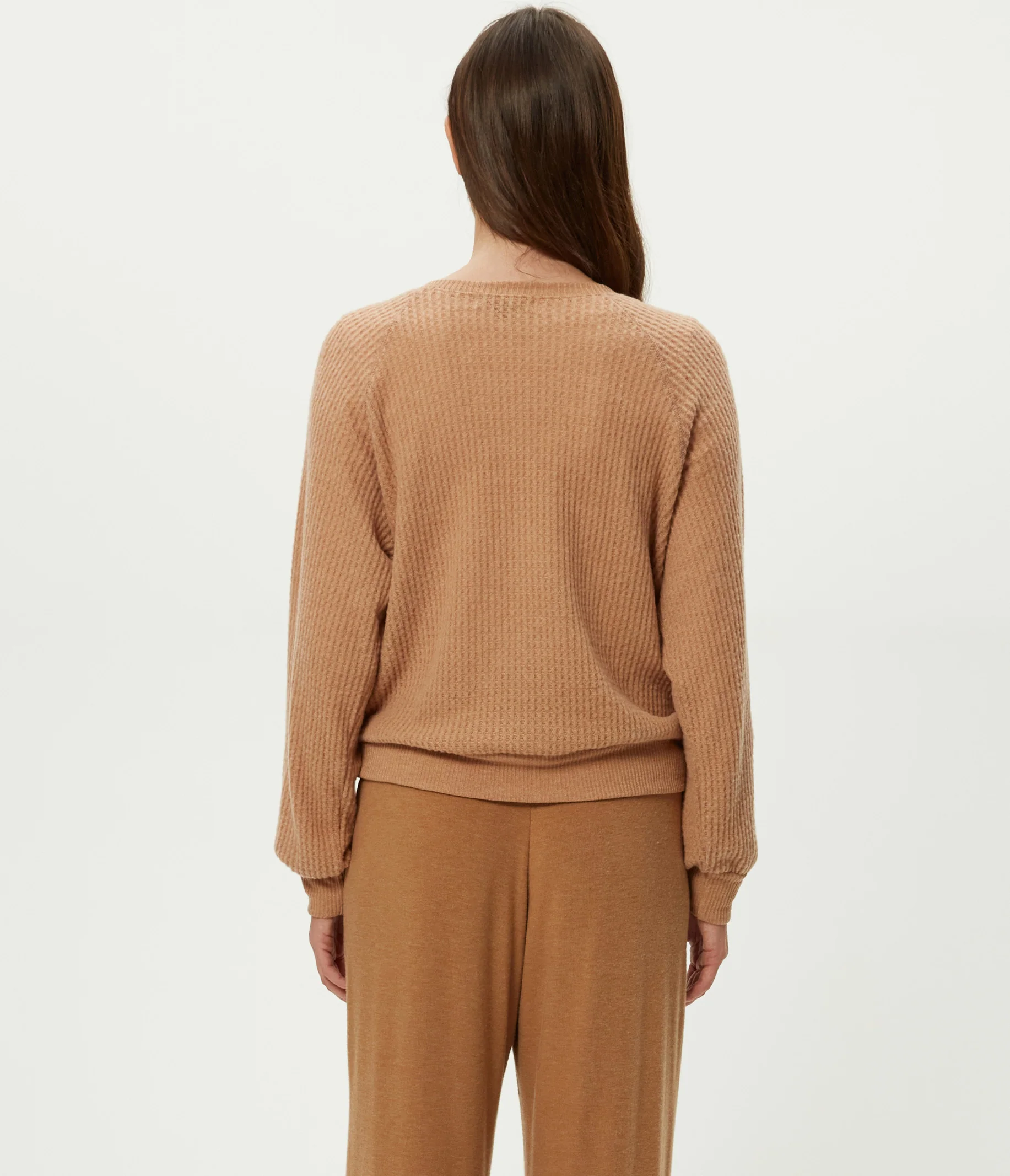 Eira Henley Brushed Waffle Top - Image 4
