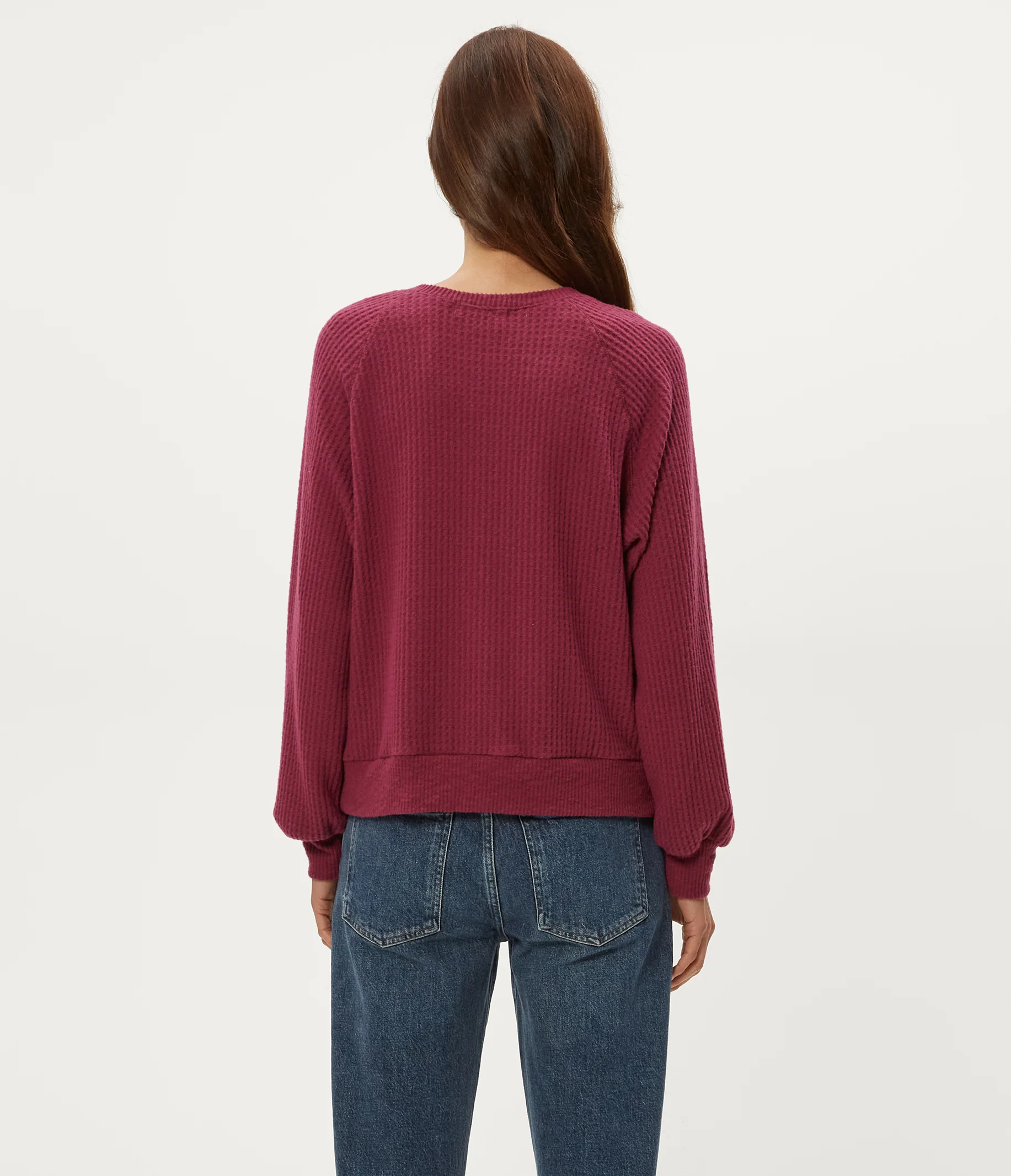 Eira Henley Brushed Waffle Top - Image 8