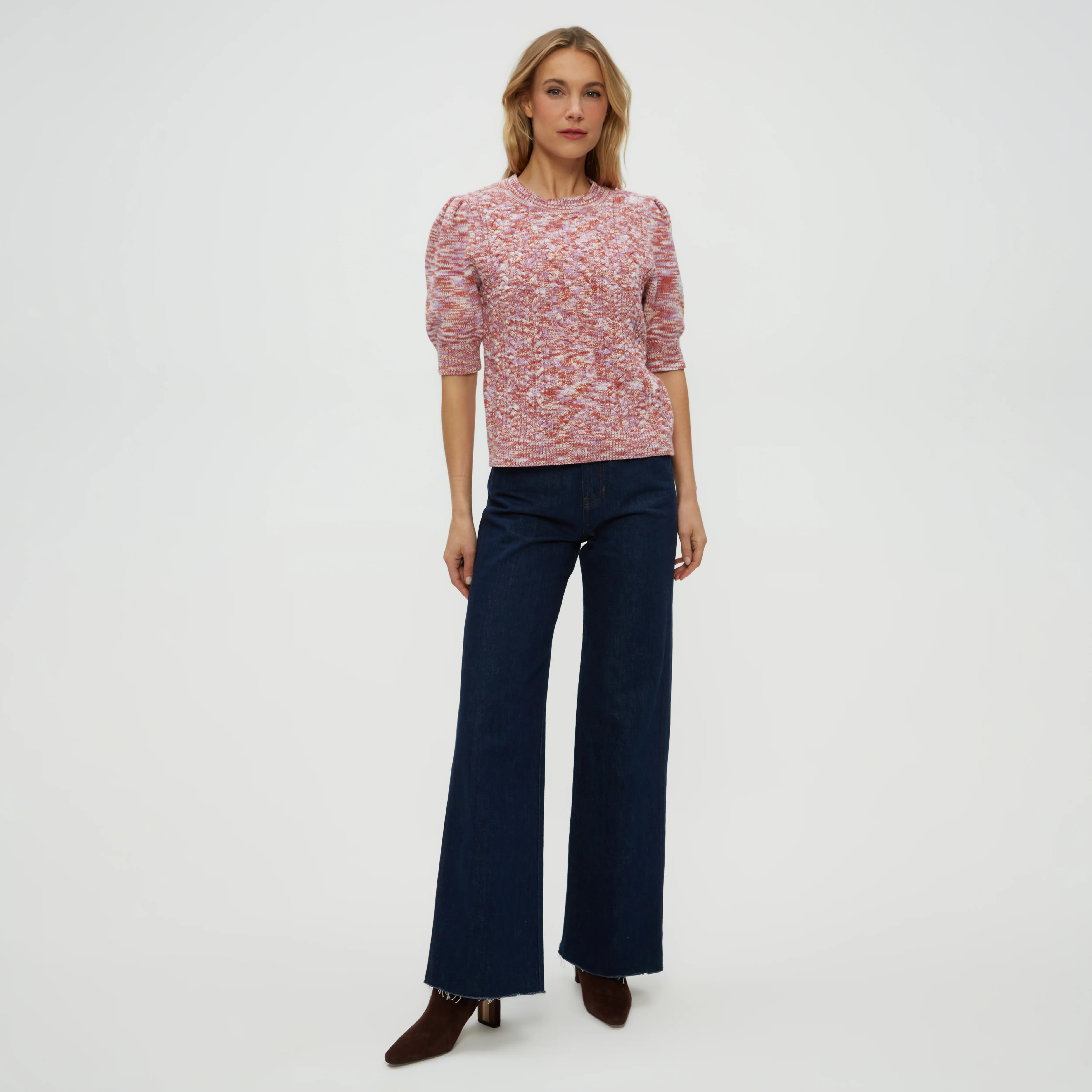 Elaine Mixed Puff Sleeve Pullover - Image 2