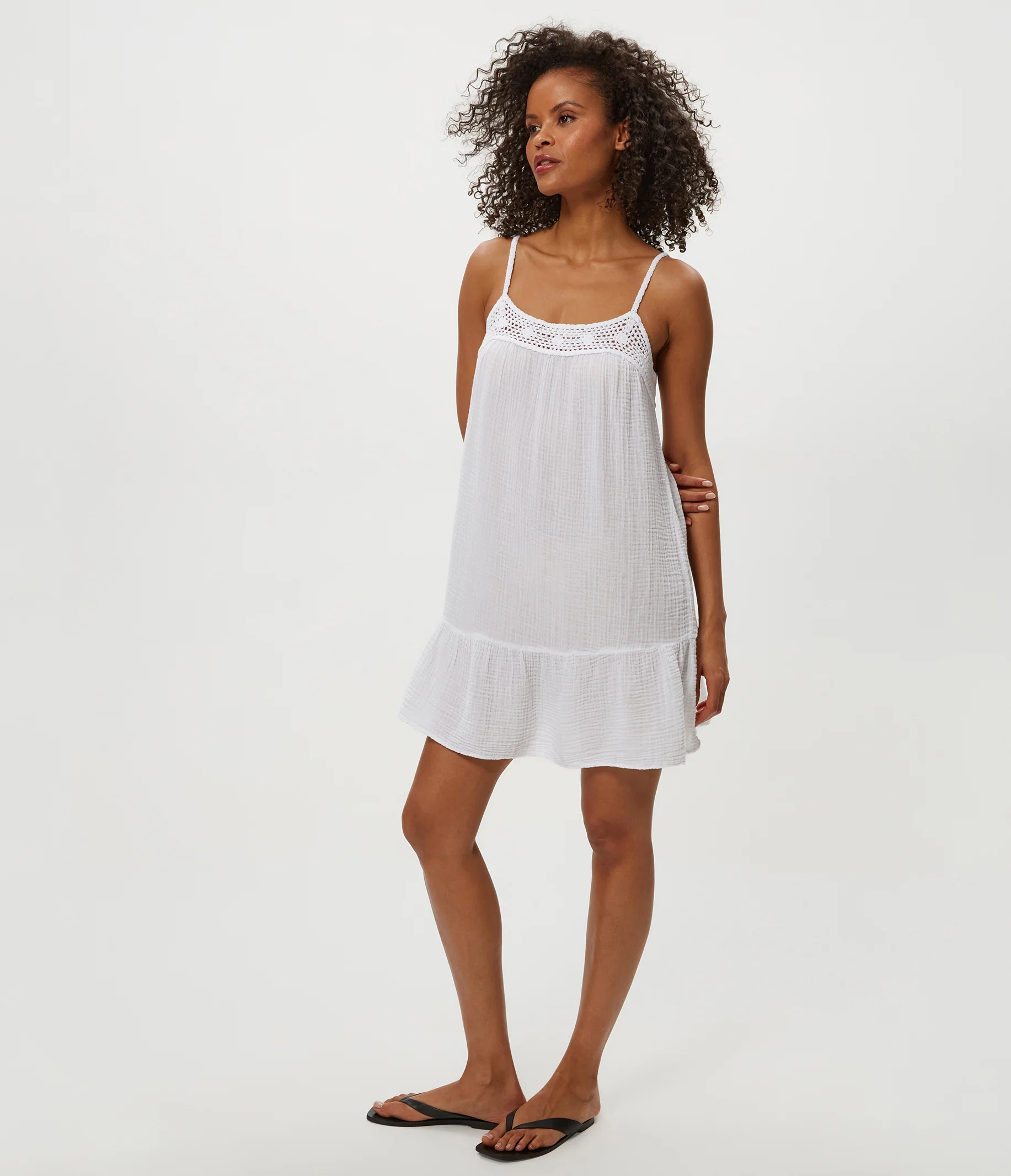 Emree Crochet Trim Mini Dress - Image 2