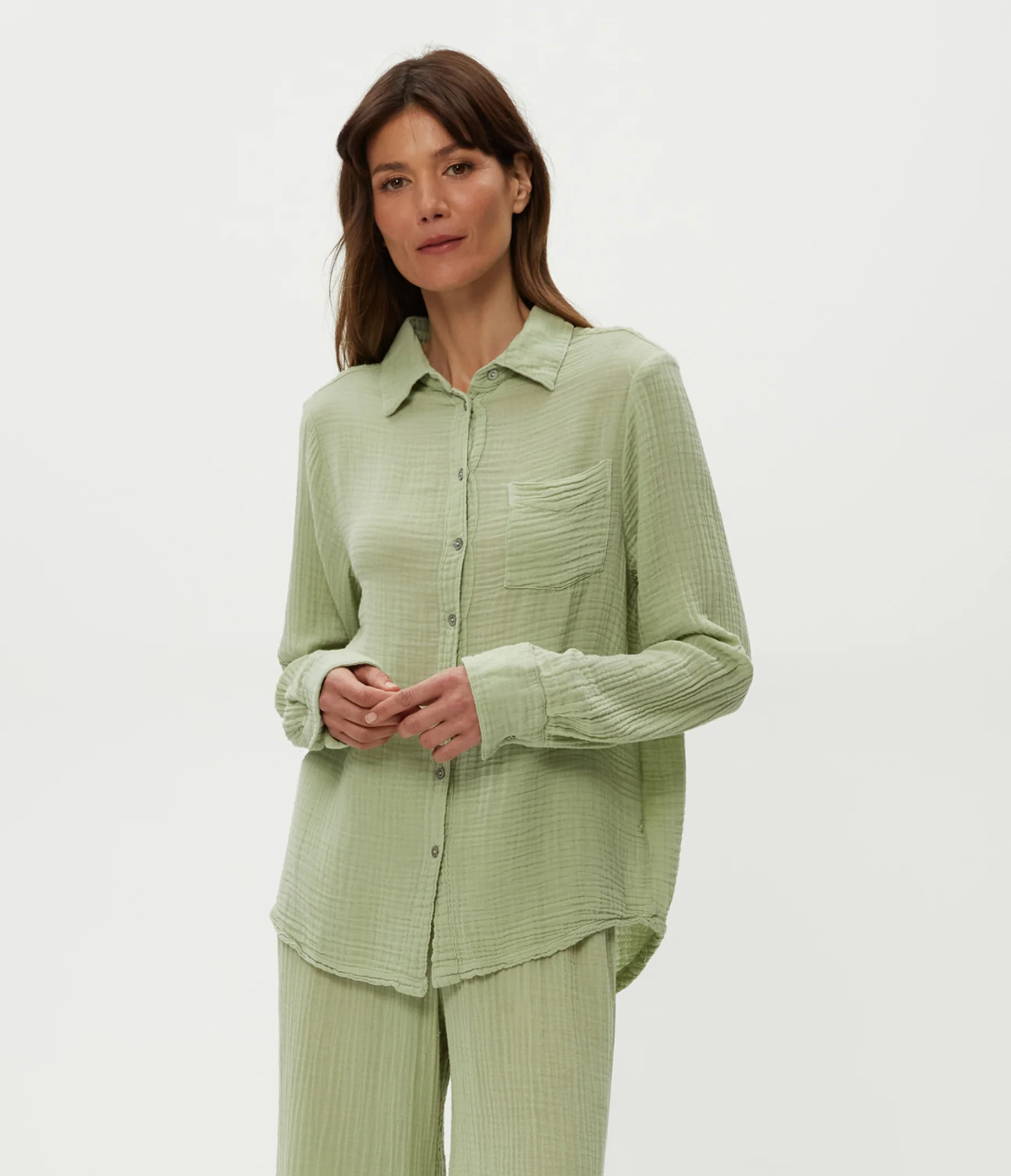Ernie Gauze Button Down Shirt - Image 5