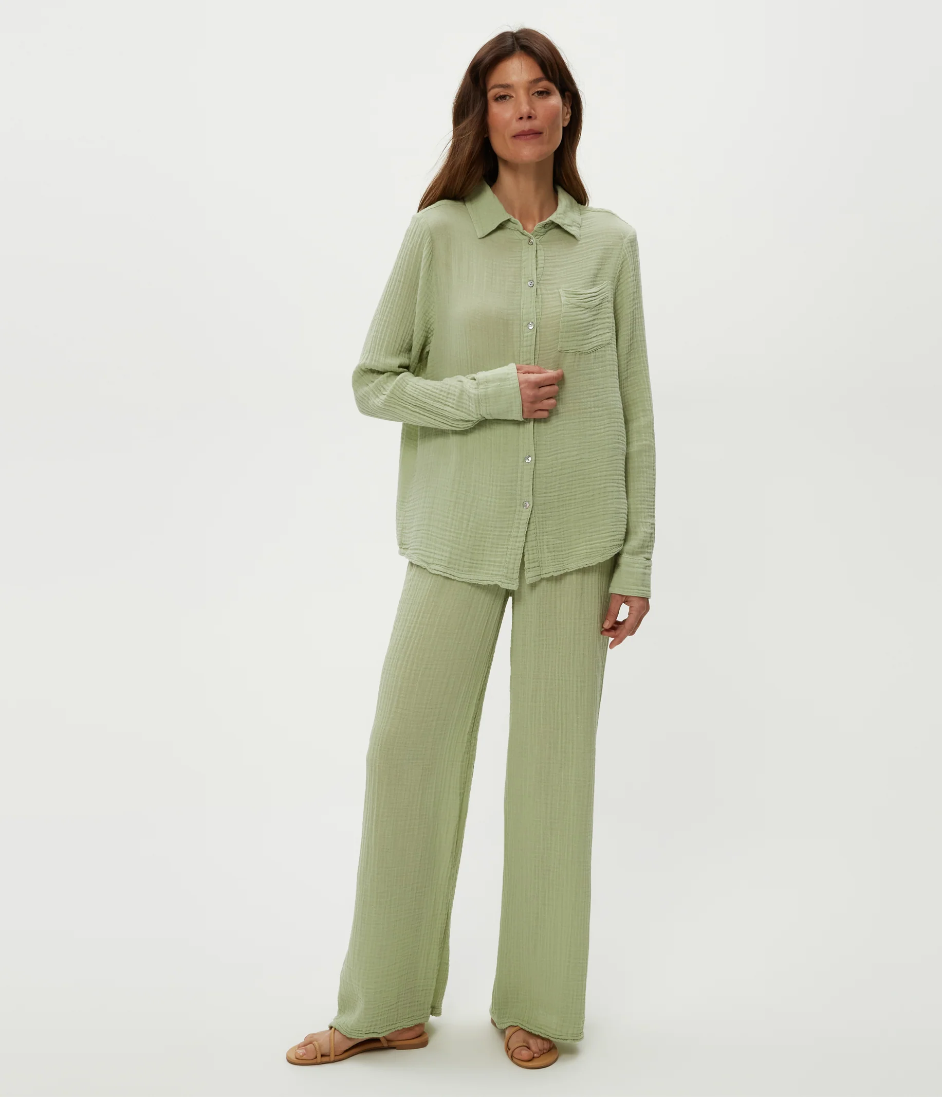 Ernie Gauze Button Down Shirt - Image 6