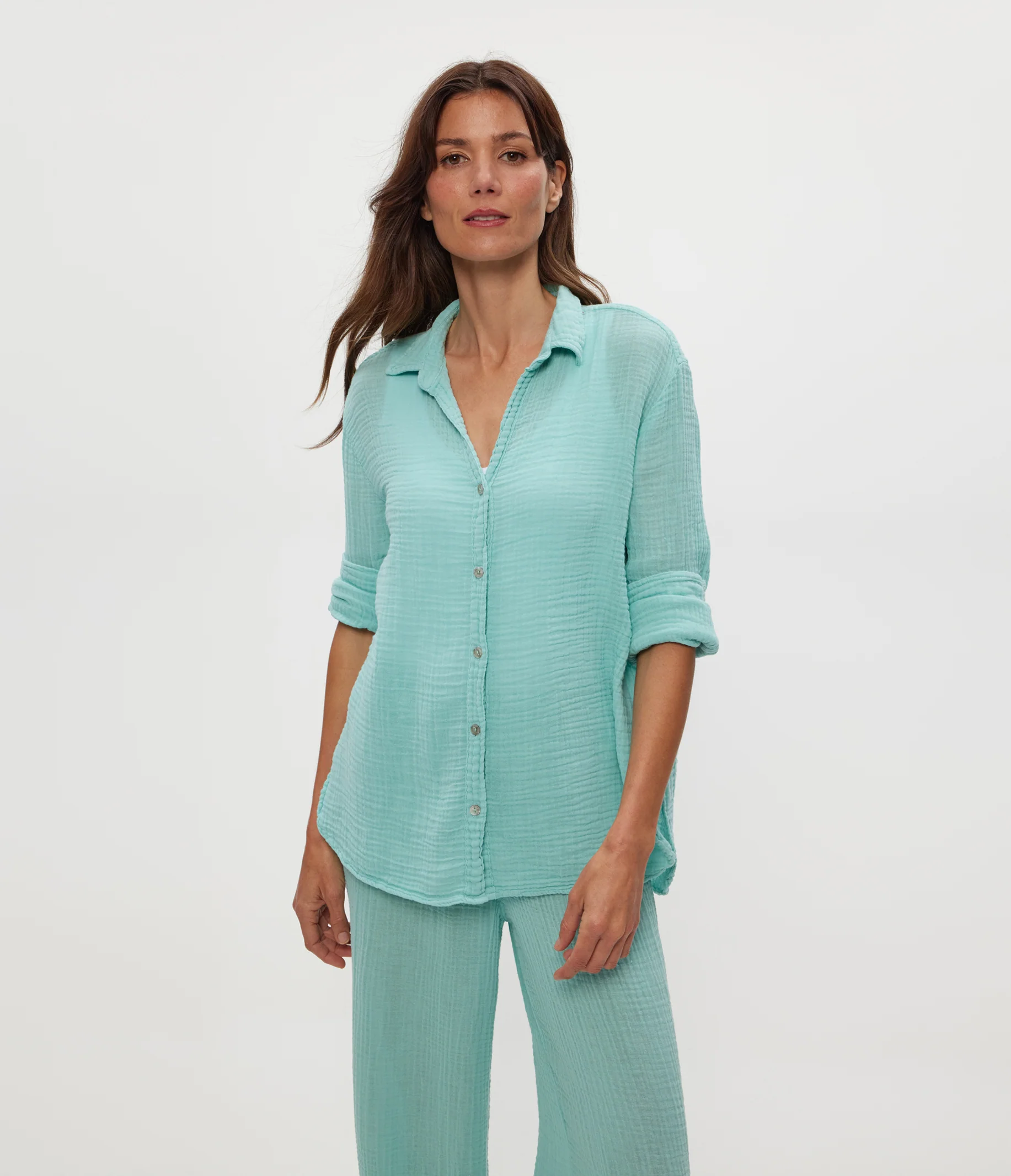 Leo Gauze Button Down Shirt - Image 21