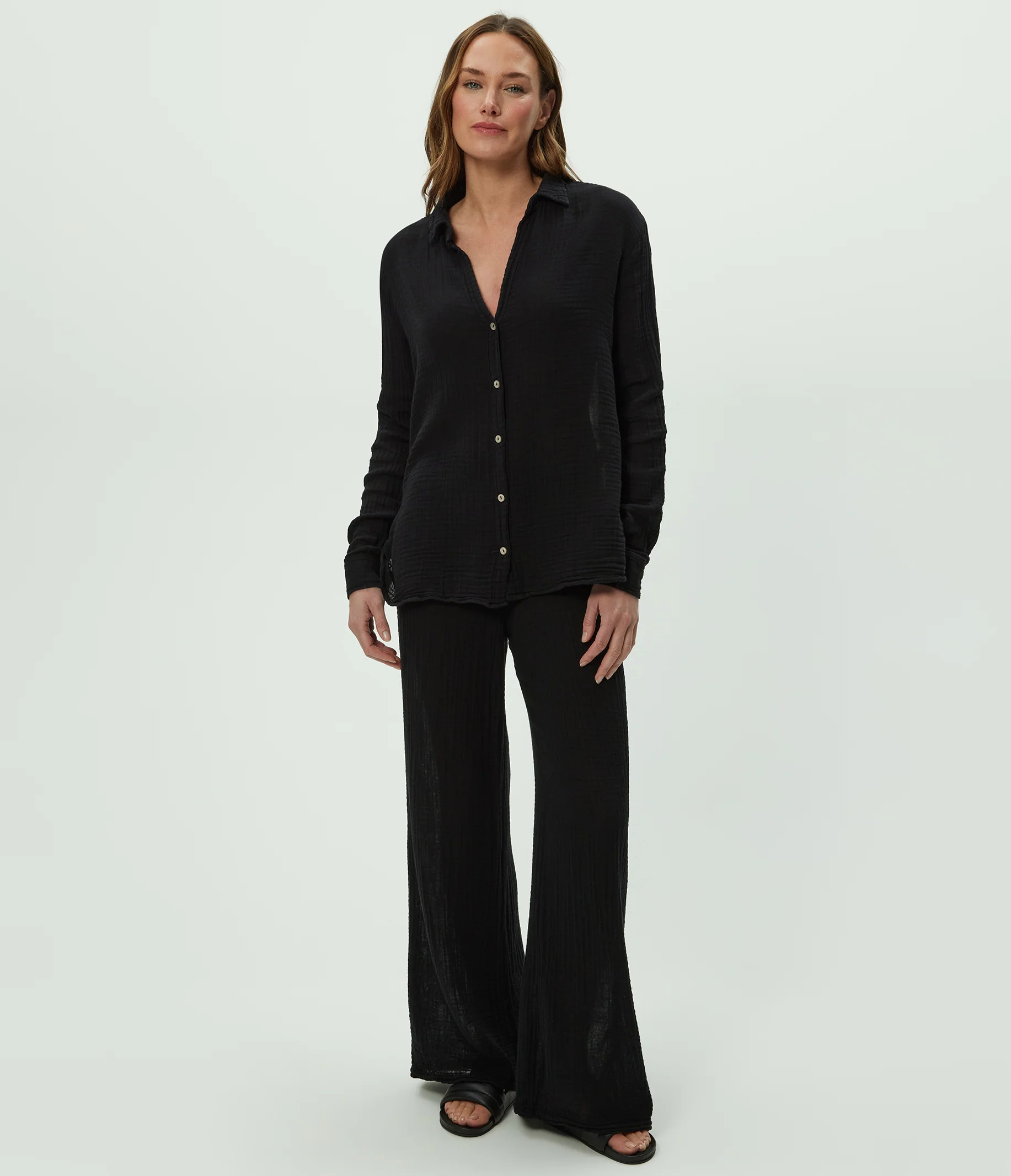 Leo Gauze Button Down Shirt - Image 66