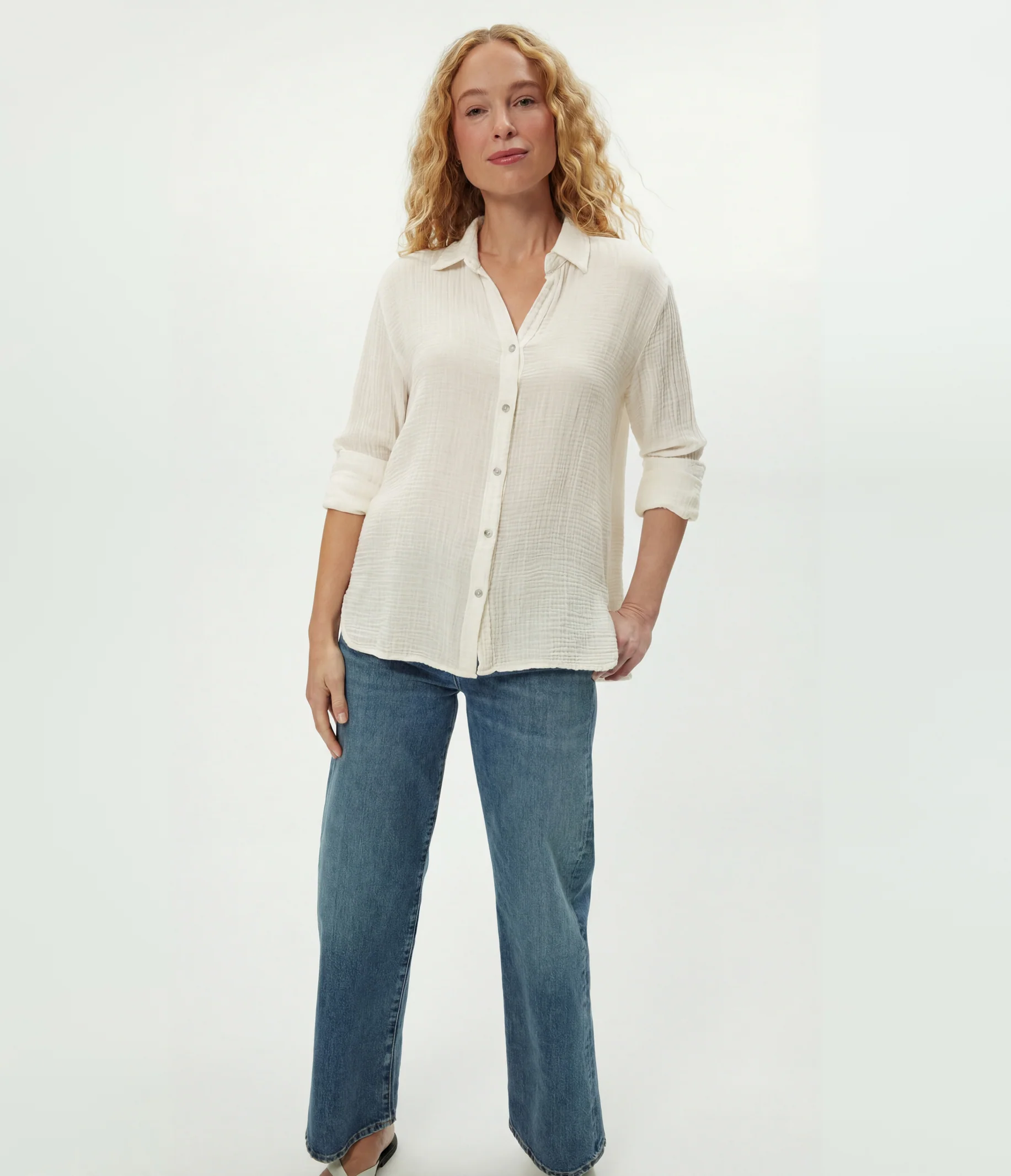 Leo Gauze Button Down Shirt - Image 79