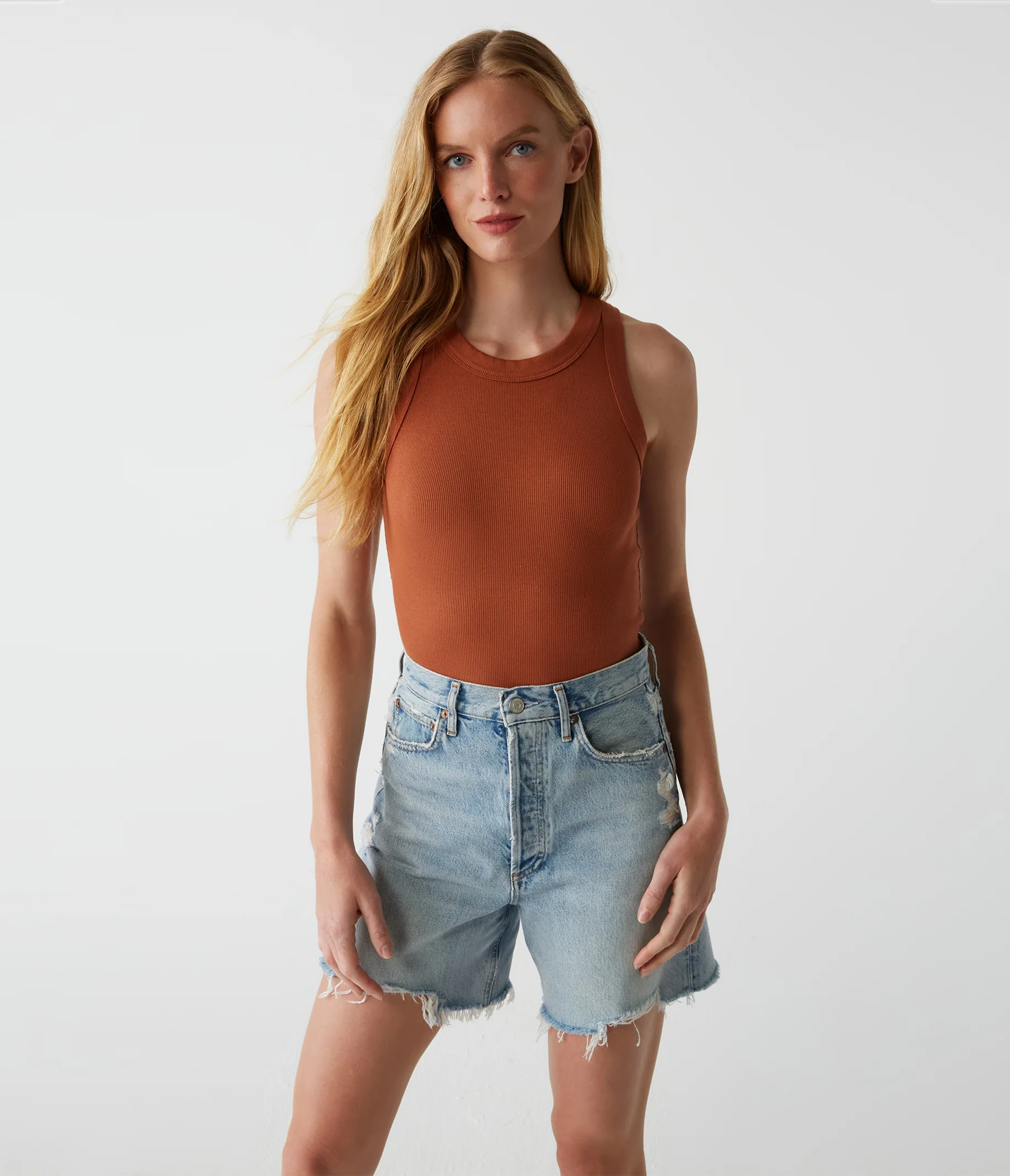 Gina Ribbed Crop Tank - Image 37