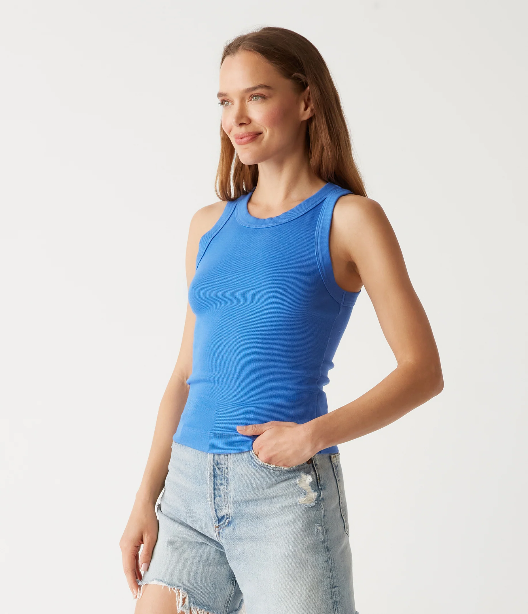 Gina Ribbed Crop Tank - Image 43