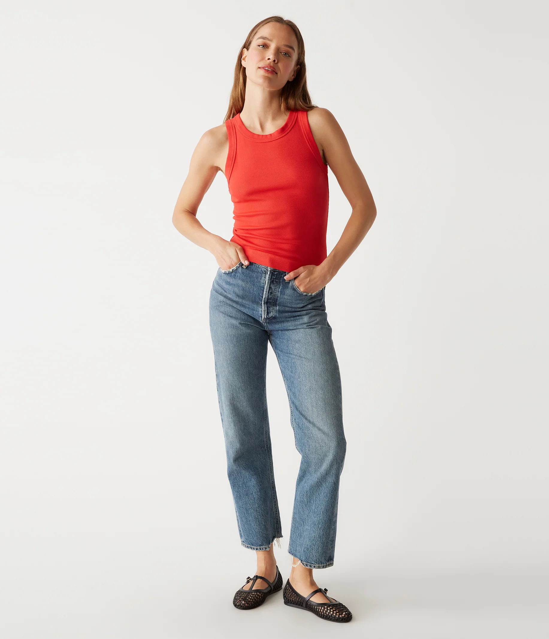 Gina Ribbed Crop Tank - Image 46