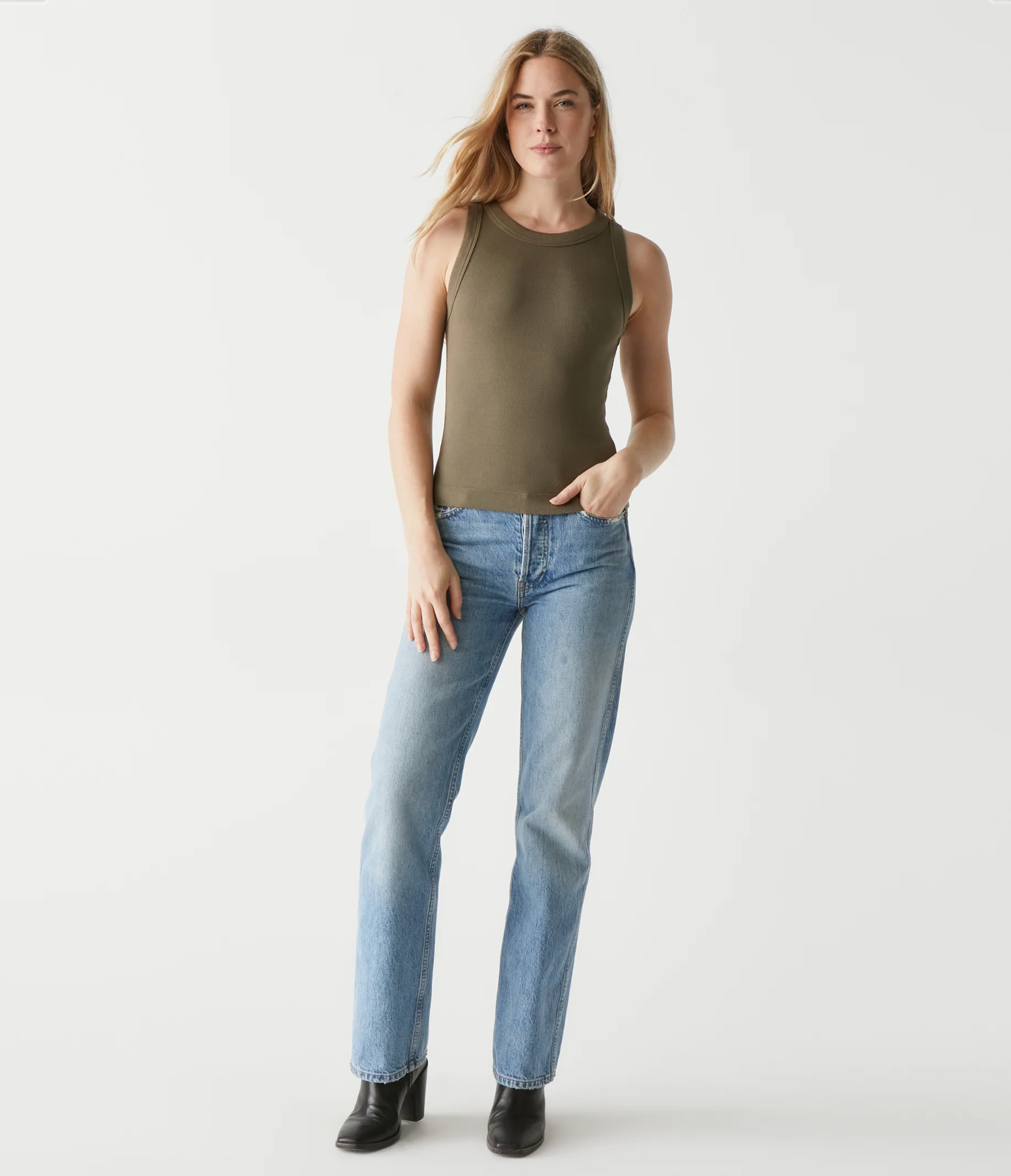 Gina Ribbed Crop Tank - Image 50