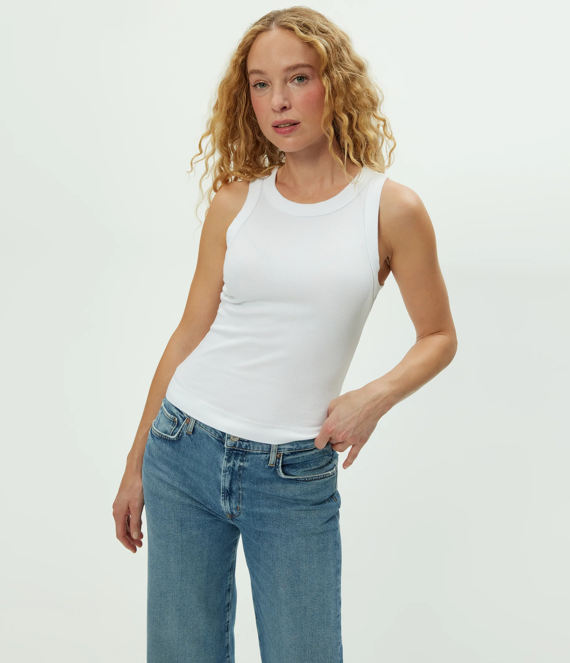 Gina Ribbed Crop Tank - Image 67