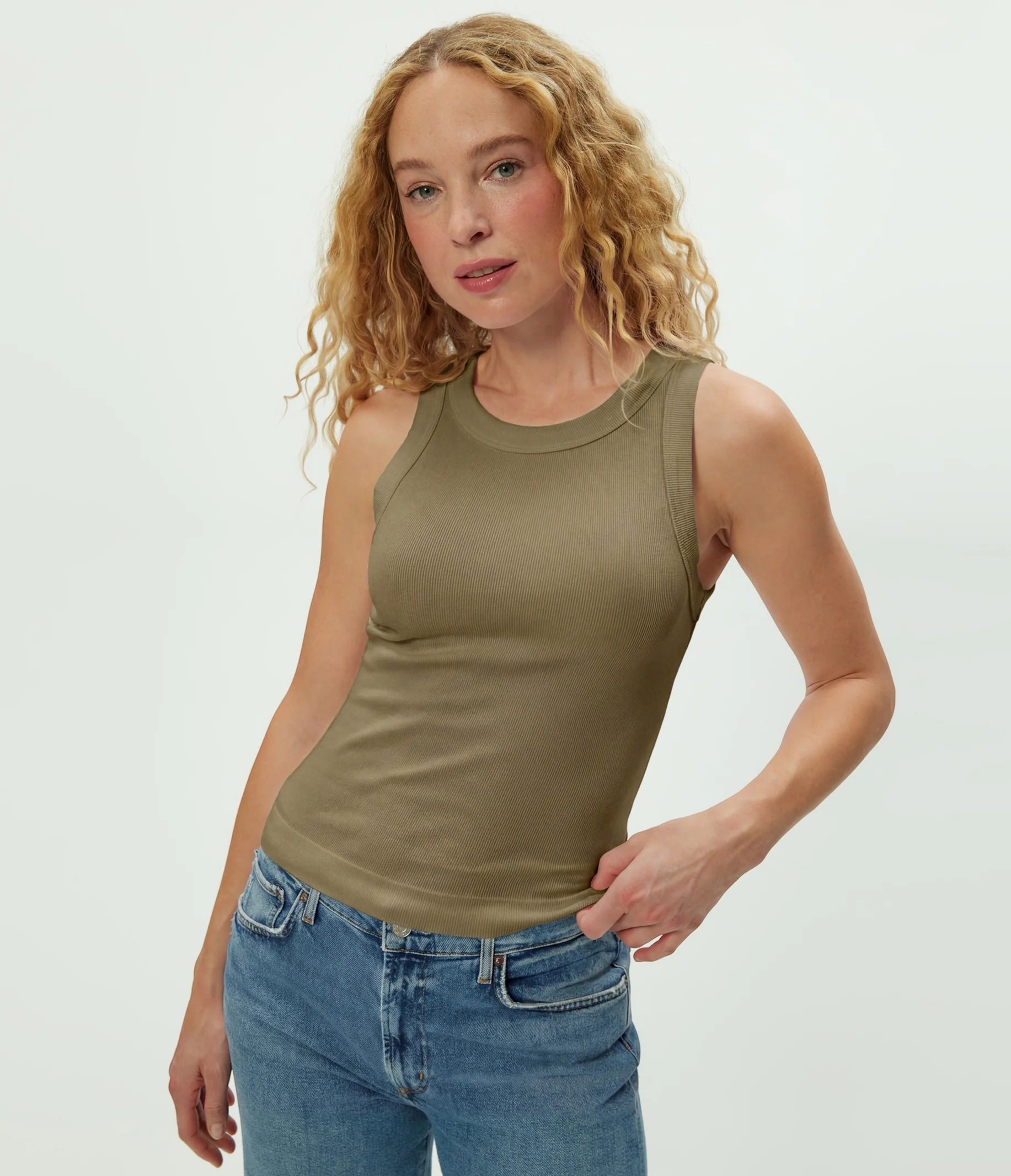 Gina Ribbed Crop Tank - Image 9