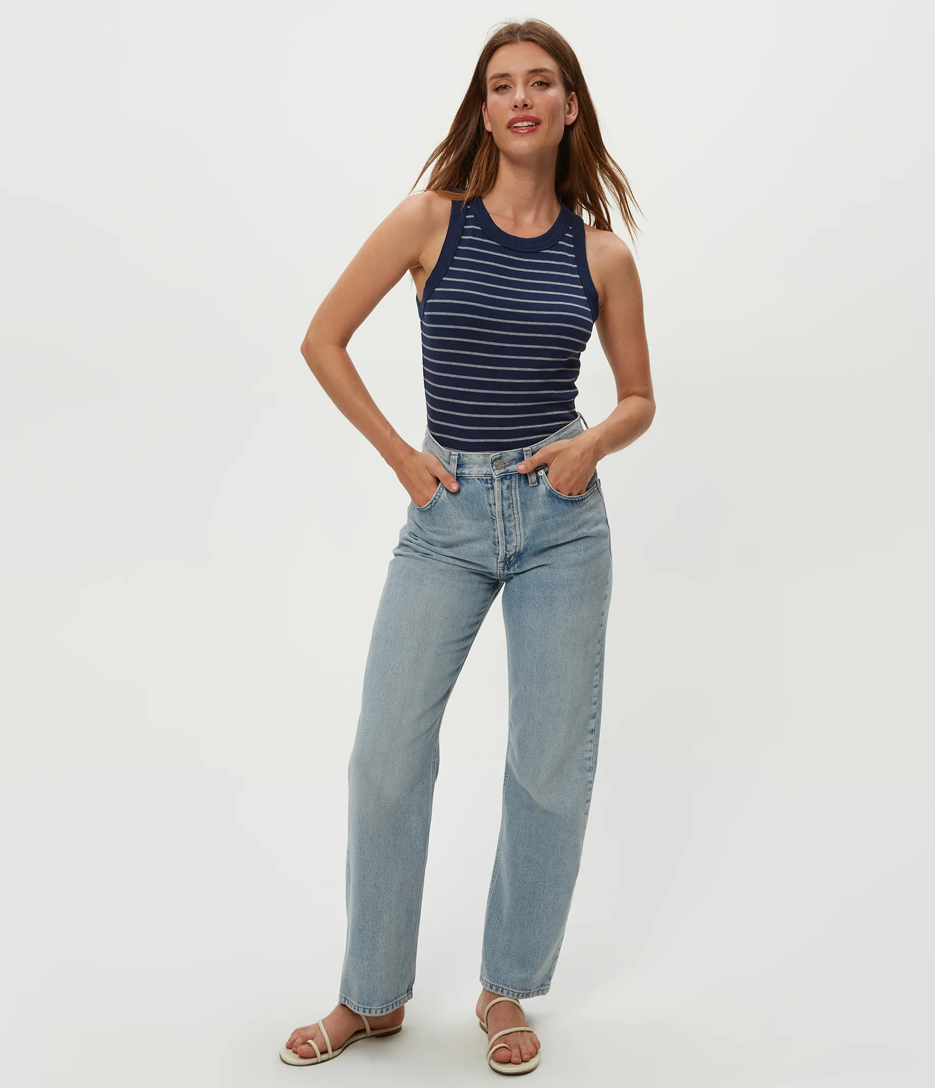 Gina Striped Ribbed Crop Tank - Image 11