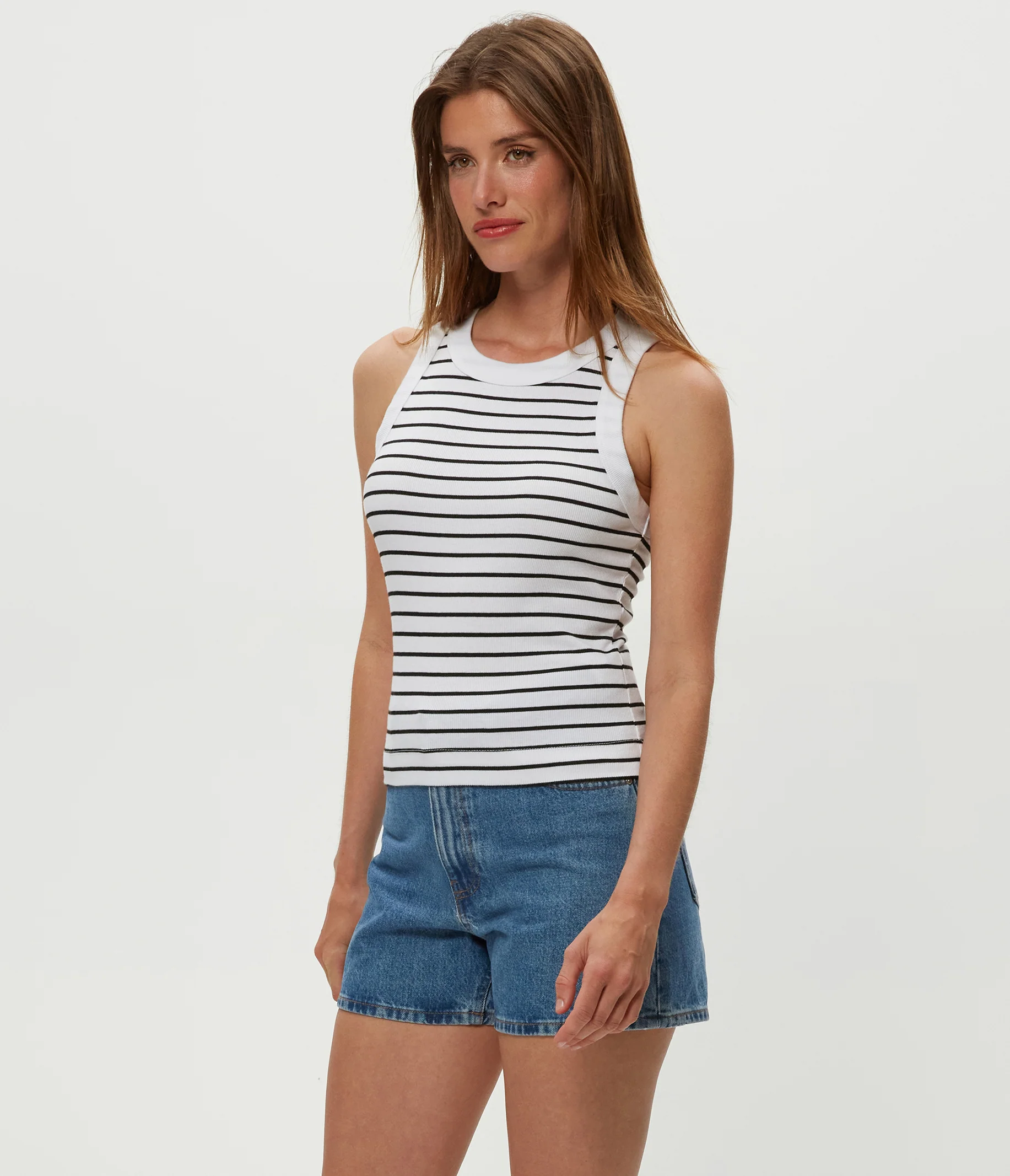 Gina Striped Ribbed Crop Tank - Image 16