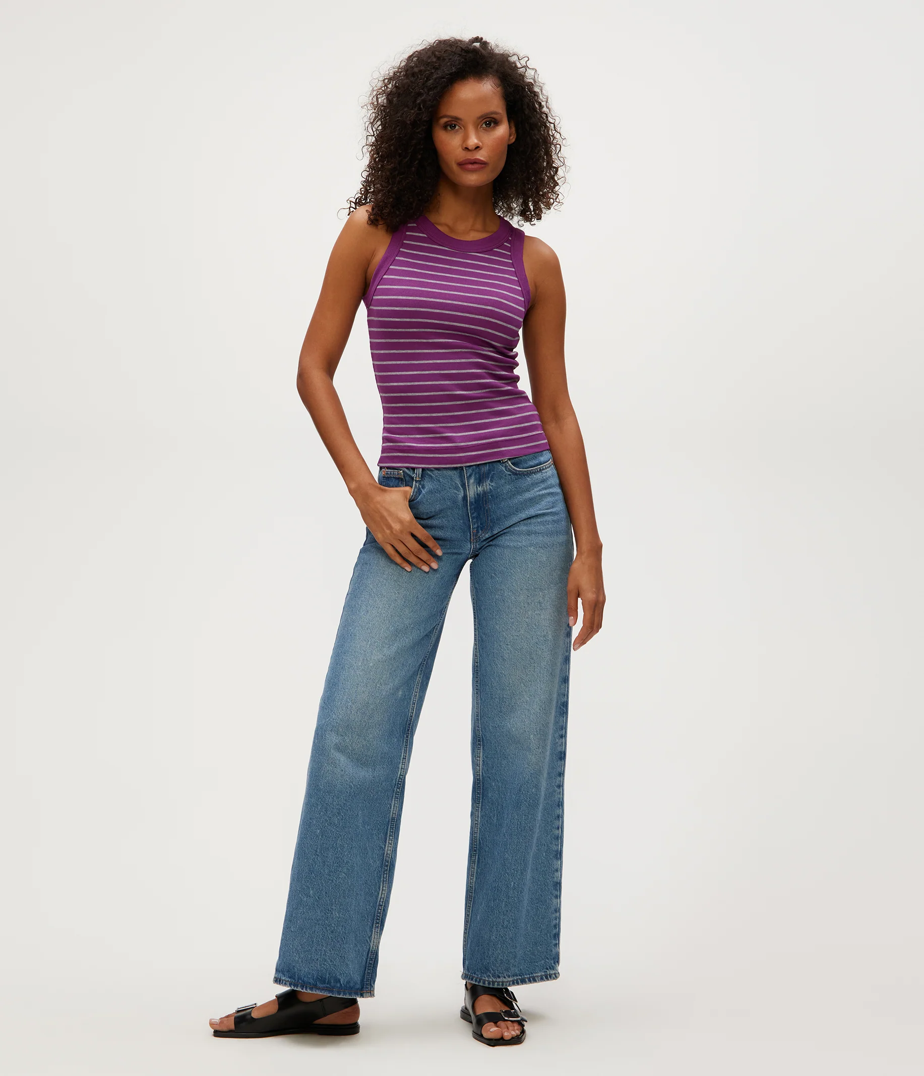 Gina Striped Ribbed Crop Tank - Image 23