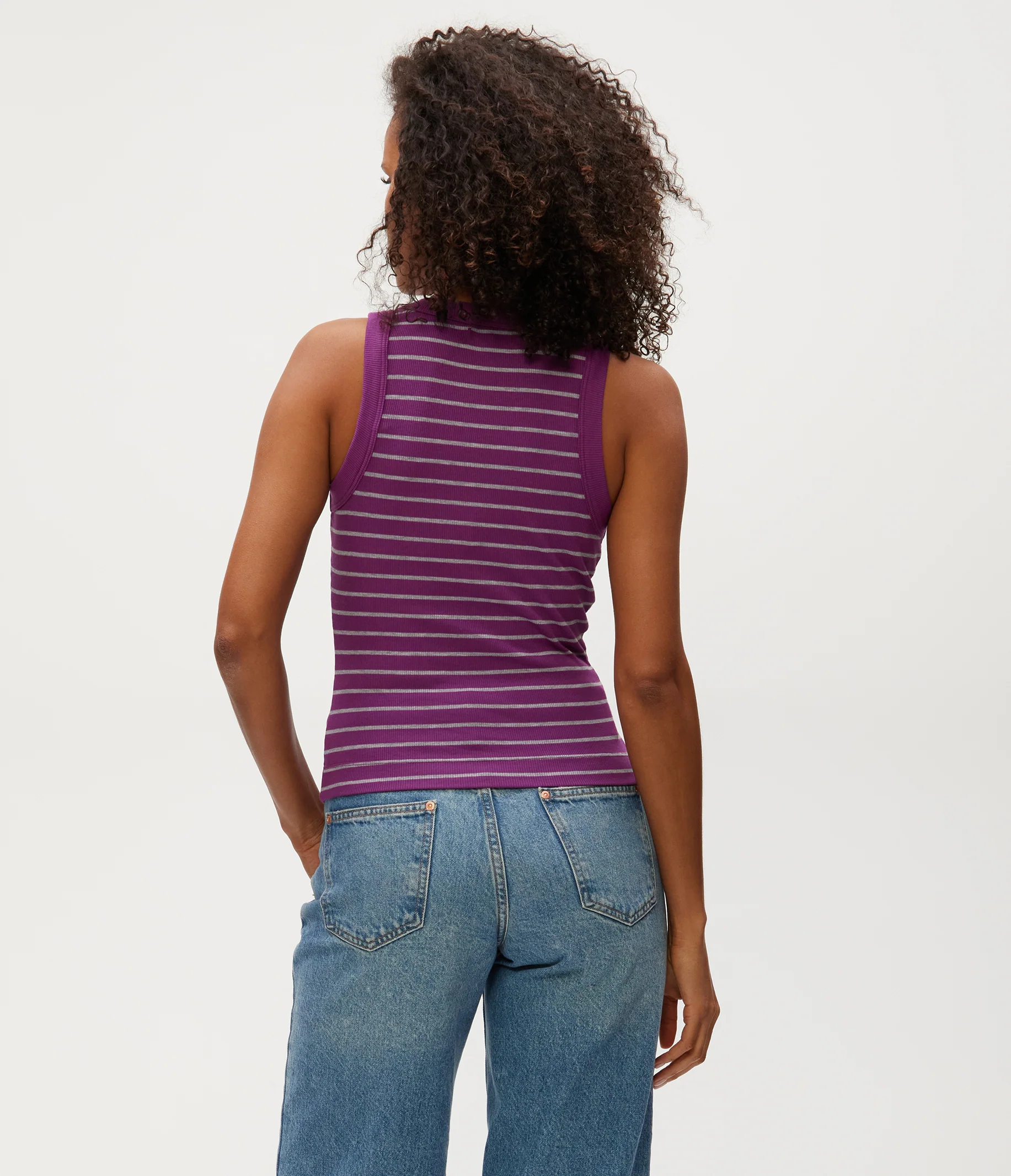 Gina Striped Ribbed Crop Tank - Image 25