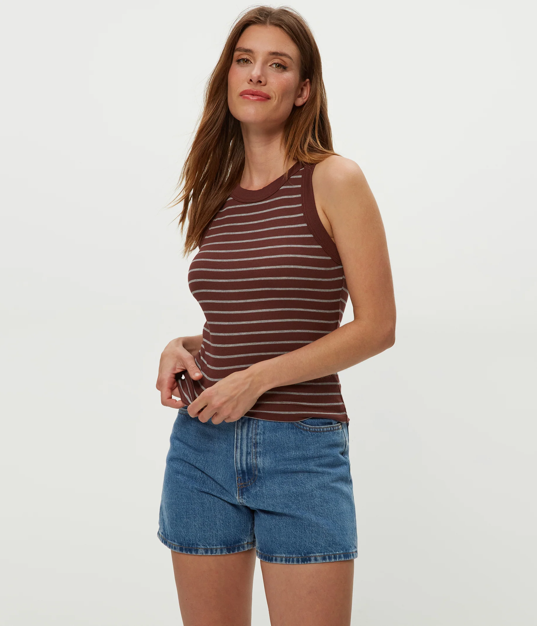 Gina Striped Ribbed Crop Tank - Image 26