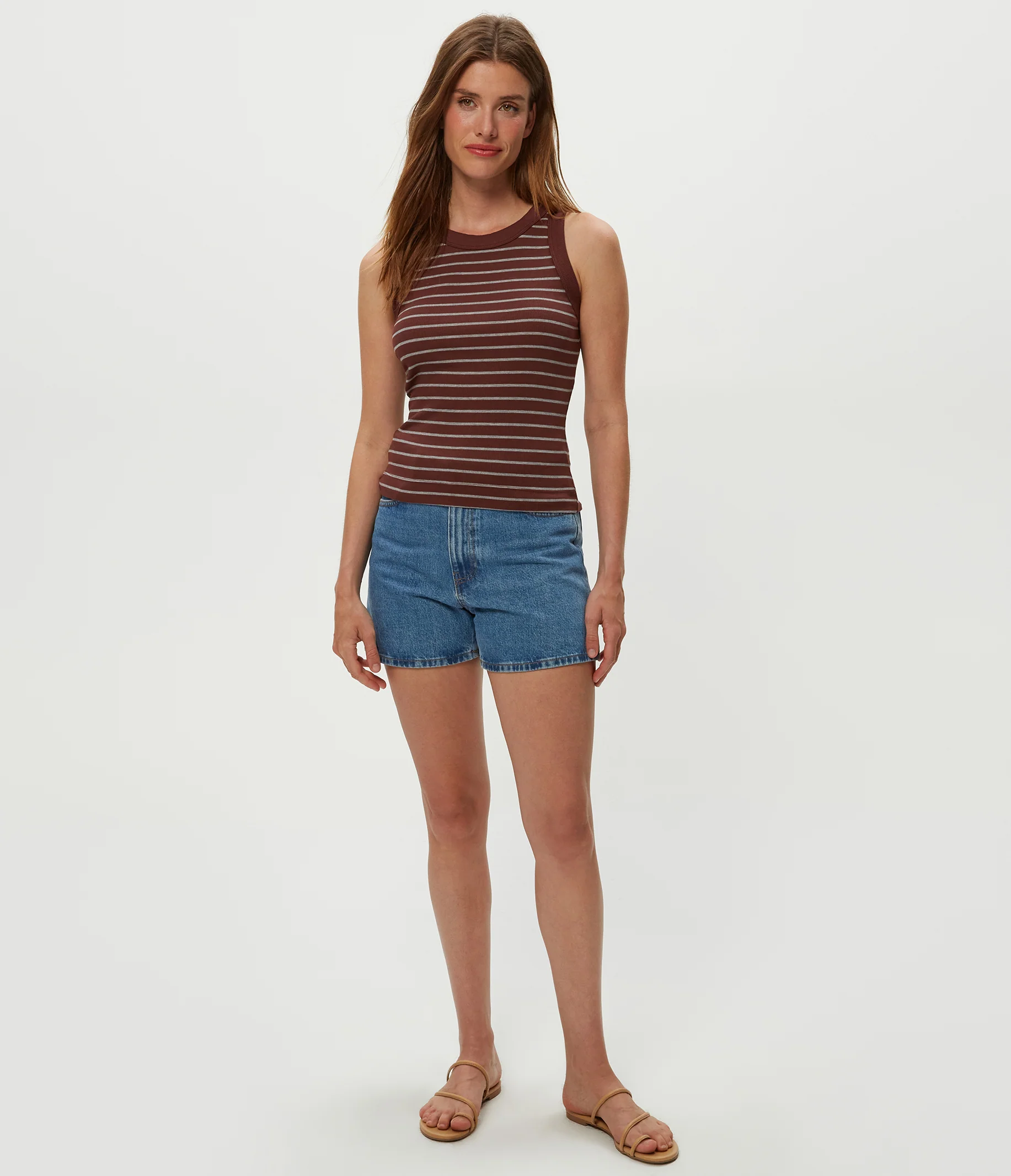 Gina Striped Ribbed Crop Tank - Image 27